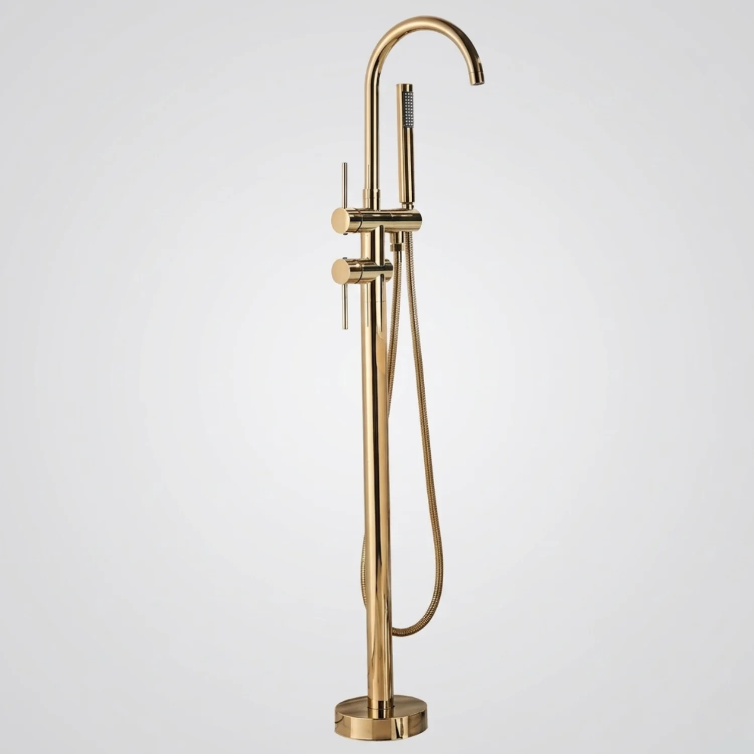 Klaralven - Bathtub Shower Faucet Set Floor Standing Shower System with 360 Swivel Spout Bathroom Bath Bathtub Mixer - Image 24