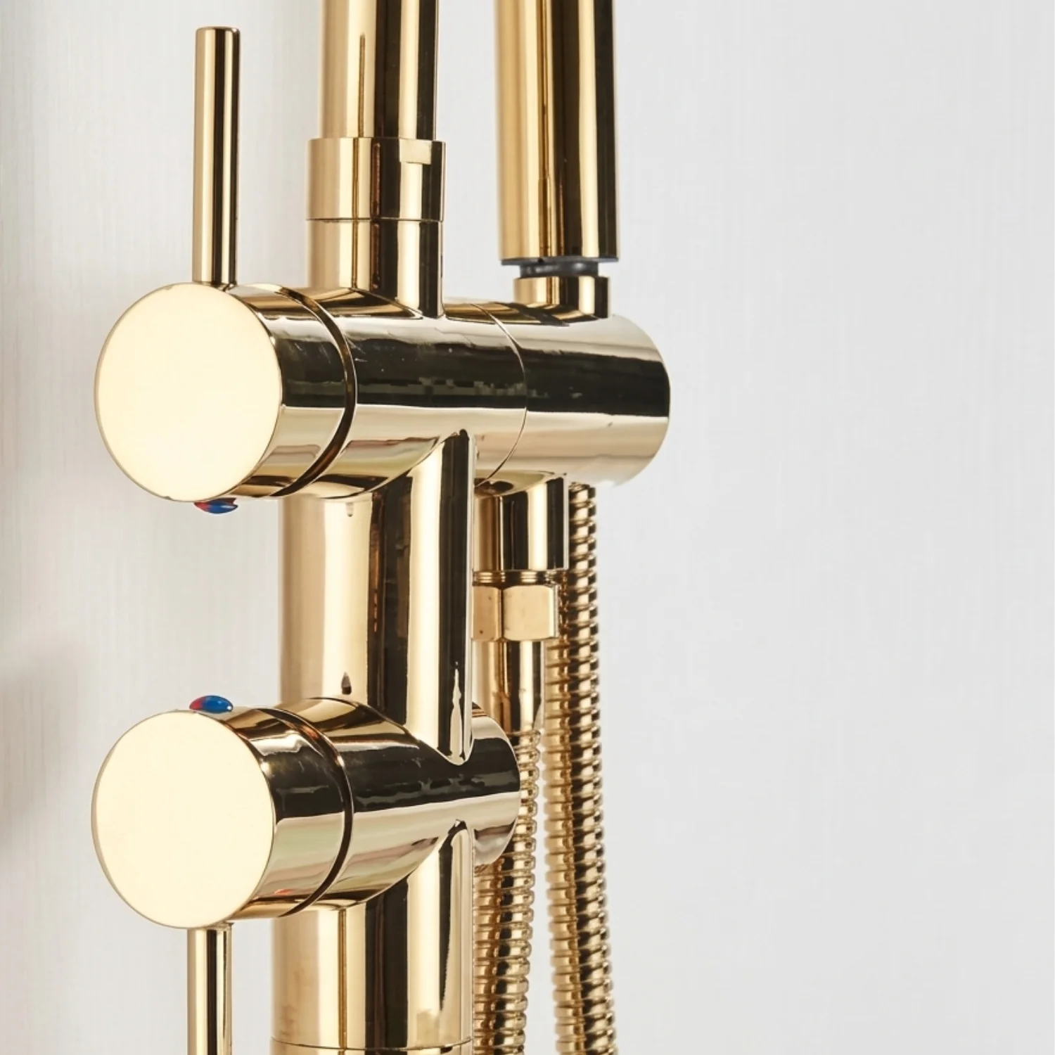Klaralven - Bathtub Shower Faucet Set Floor Standing Shower System with 360 Swivel Spout Bathroom Bath Bathtub Mixer - Image 27