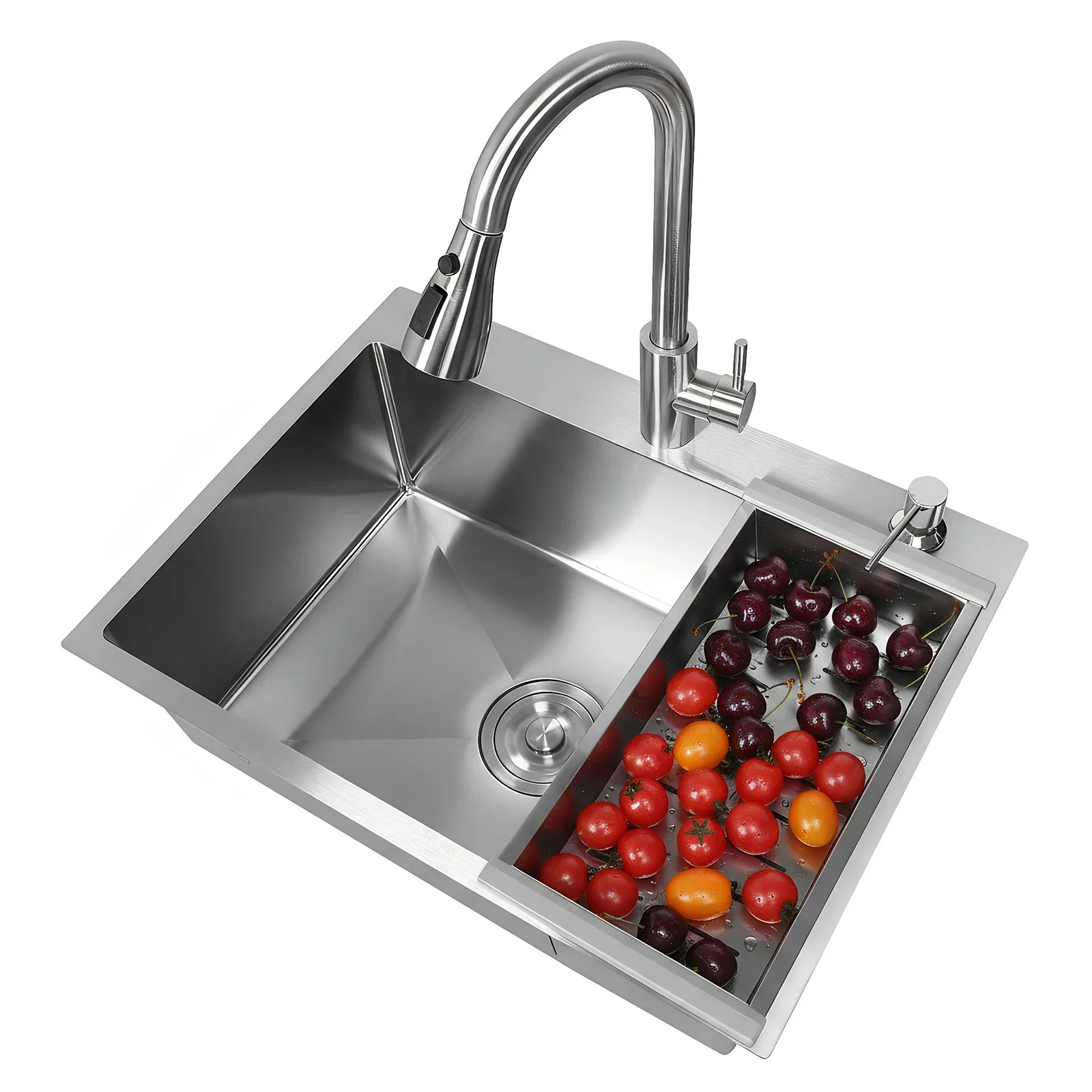 Klopeiner - 23.62" Stainless Steel Undermount Kitchen Sink with Pull-Out Faucet - Single Bowl Workstation Sink for Kitchen, Laundry & Bathroom - Image 13