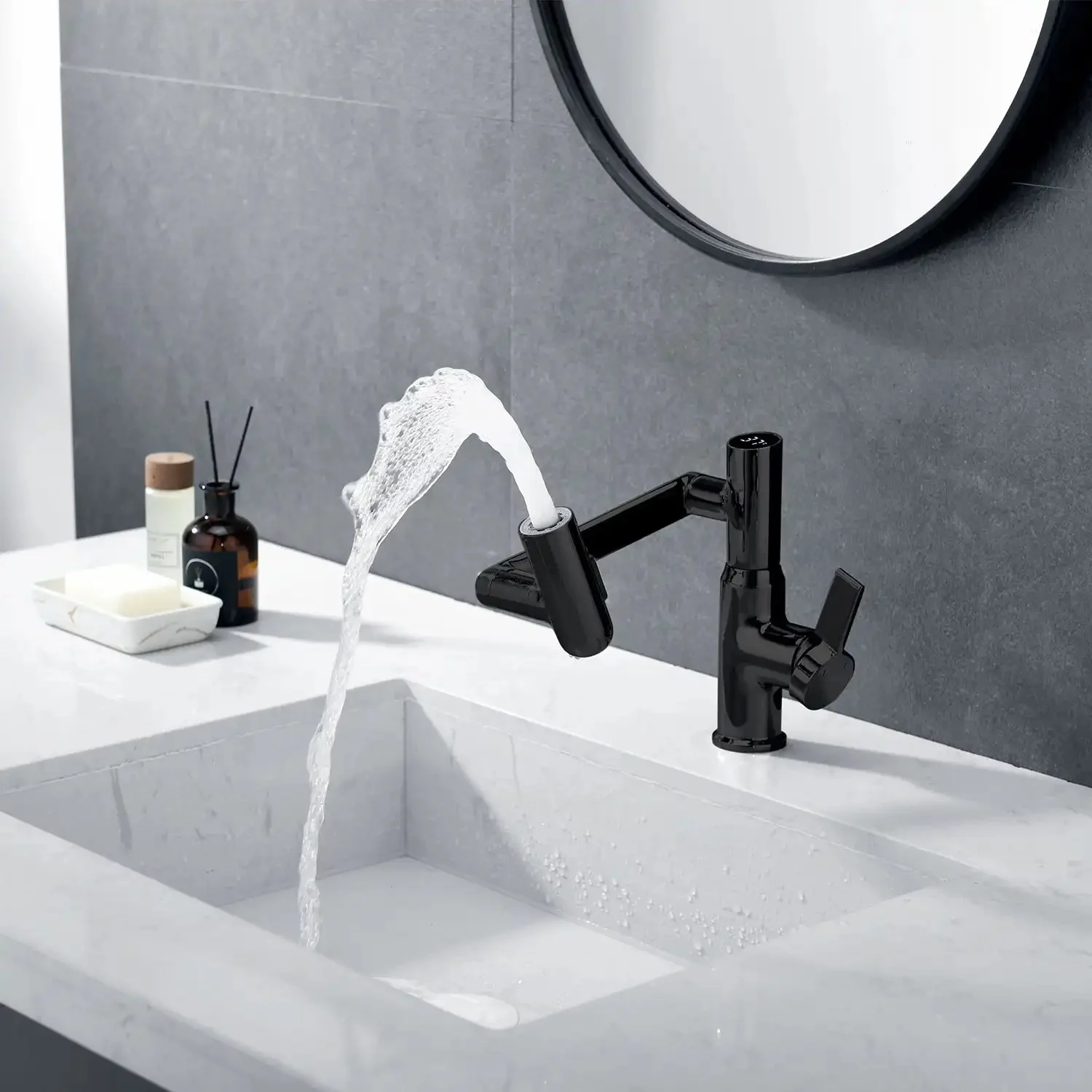 Leiden - Smart Rotating Bathroom Faucet With Temperature Display - Image 9