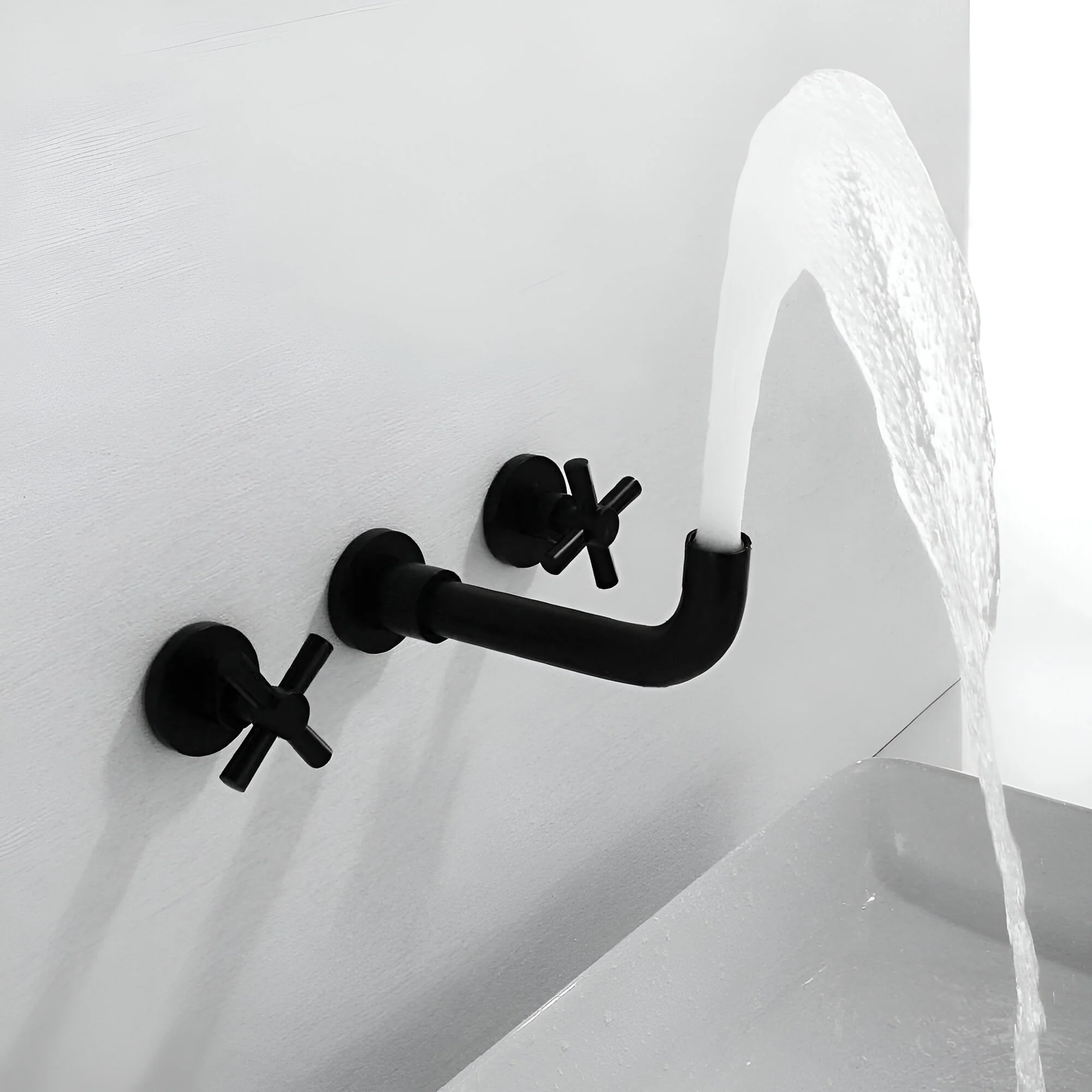 Lovasen - Wall Mounted Double Handle Hot & Cold Rotatable Faucet for Bathroom Sink - Image 16