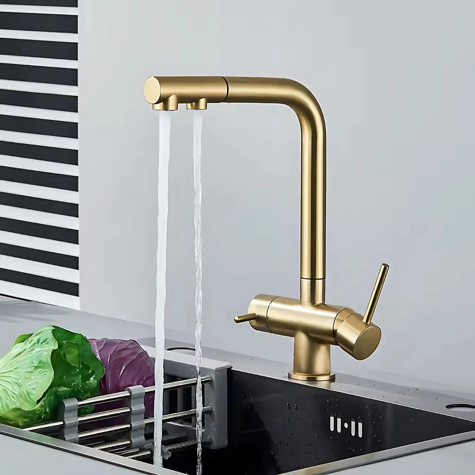 Middelburg Pro - Three-Way Pull-Out Kitchen Faucet with Filter Tap Reverse Osmosis Compatible - Image 3