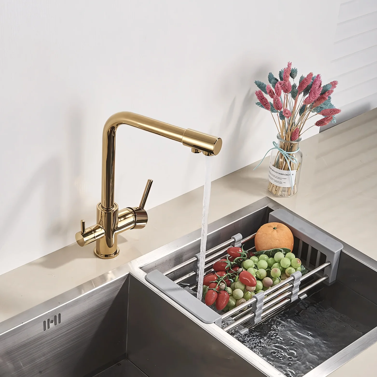 Middelburg - Three-Way Kitchen Faucet with Filter Tap Reverse Osmosis Compatible - Image 12