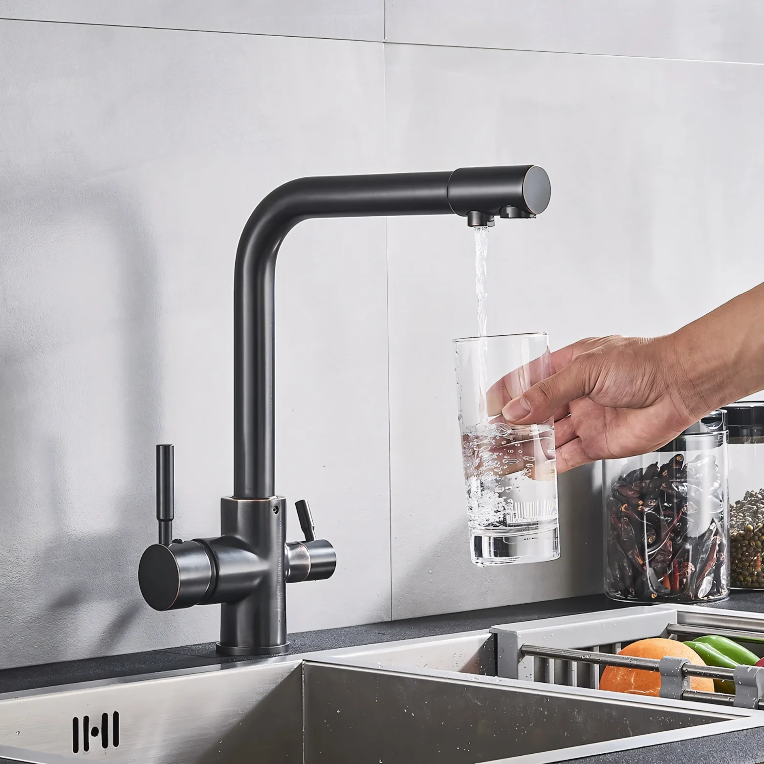 Middelburg - Three-Way Kitchen Faucet with Filter Tap Reverse Osmosis Compatible - Image 22