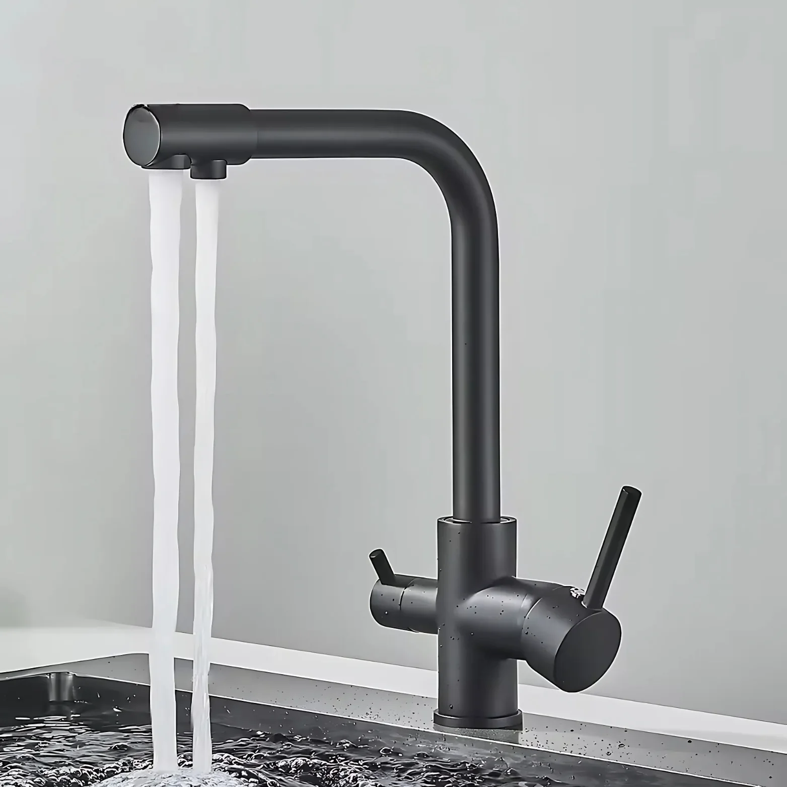 Middelburg - Three-Way Kitchen Faucet with Filter Tap Reverse Osmosis Compatible - Image 25