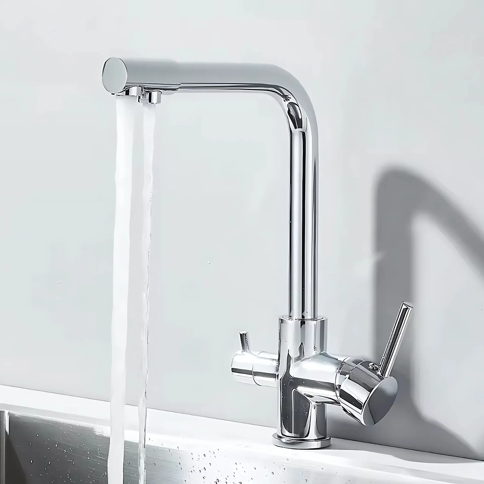 Middelburg - Three-Way Kitchen Faucet with Filter Tap Reverse Osmosis Compatible - Image 27