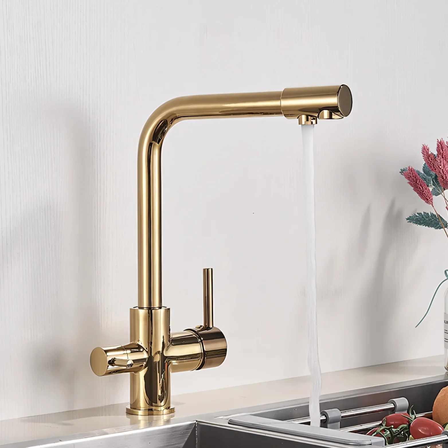 Middelburg - Three-Way Kitchen Faucet with Filter Tap Reverse Osmosis Compatible - Image 8