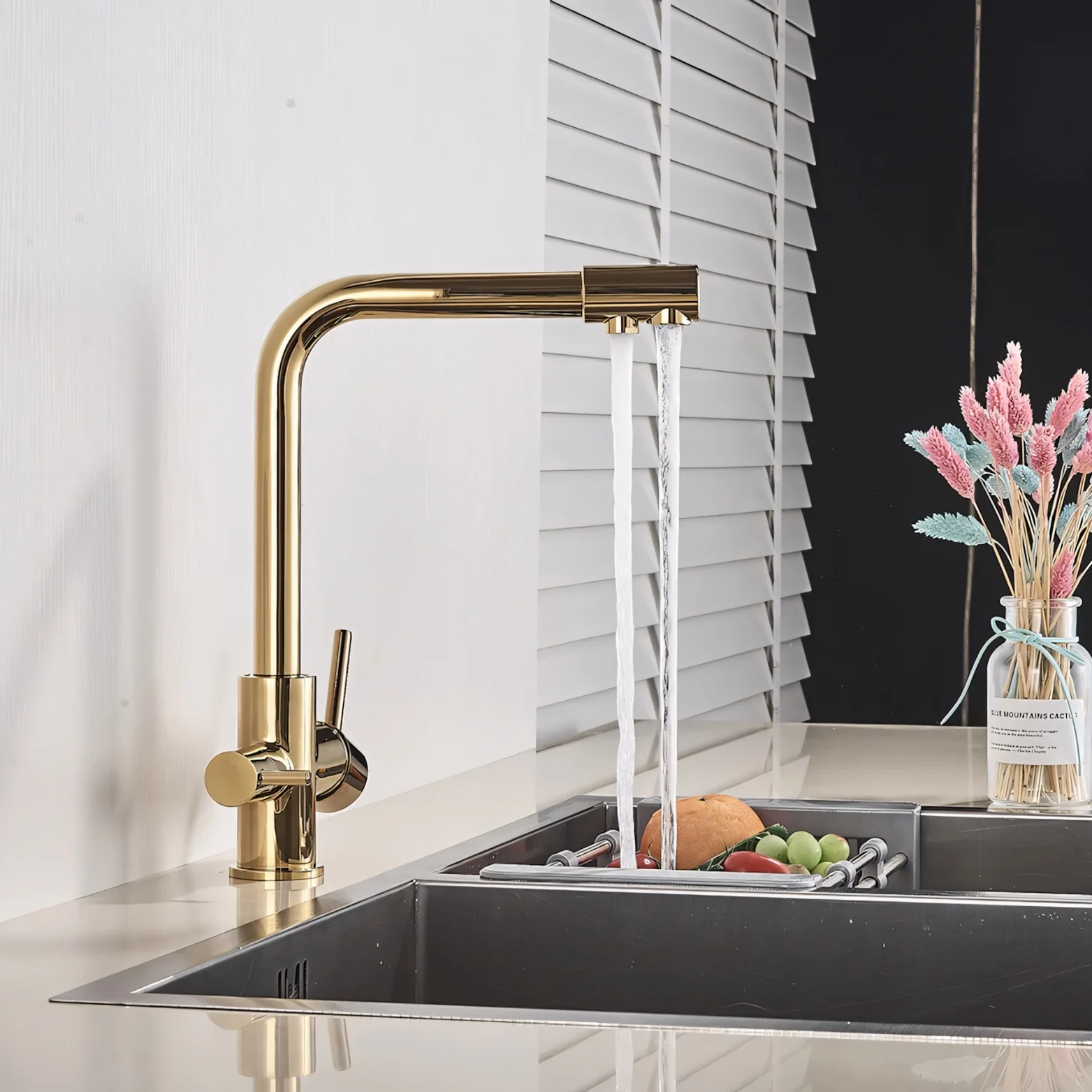 Middelburg - Three-Way Kitchen Faucet with Filter Tap Reverse Osmosis Compatible - Image 9
