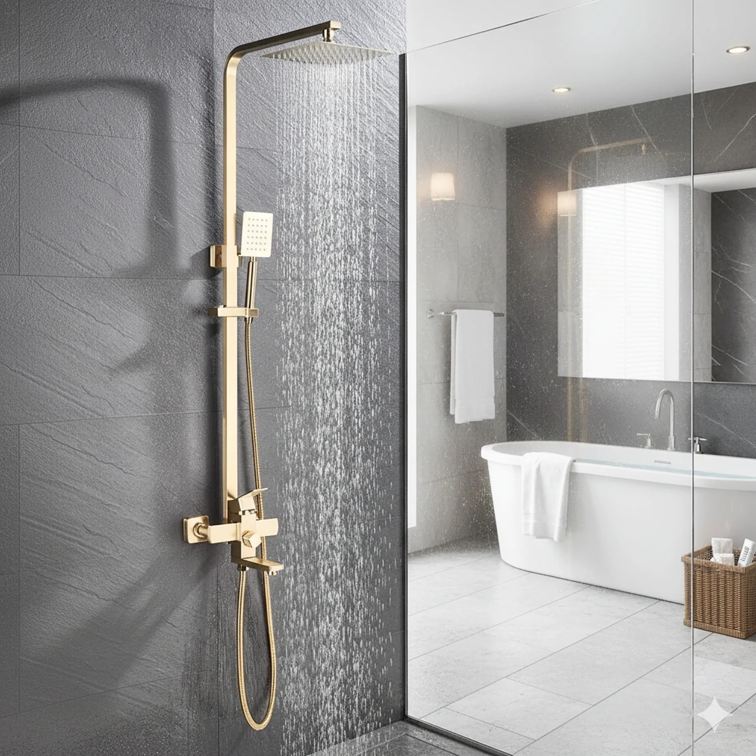 Moritz - Wall Mount Rain Shower Set - Image 4