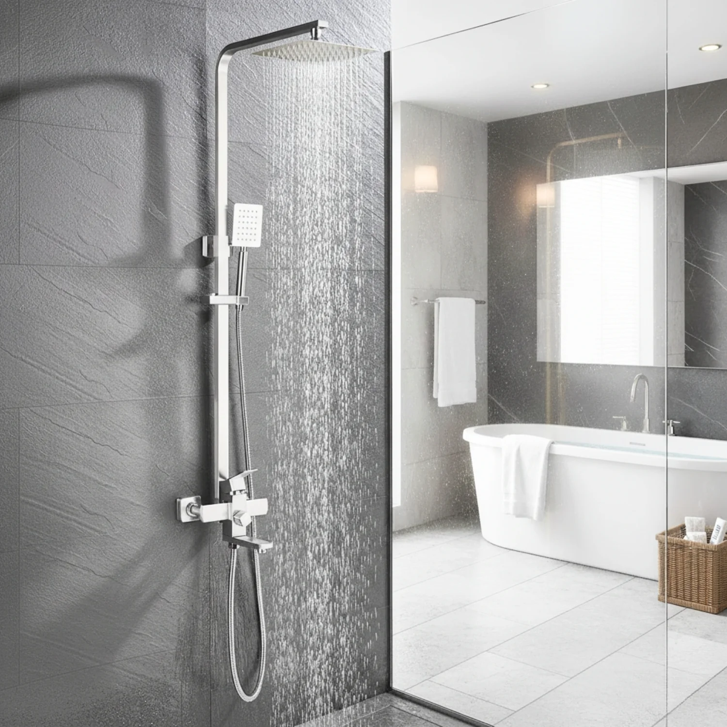 Moritz - Wall Mount Rain Shower Set - Image 5