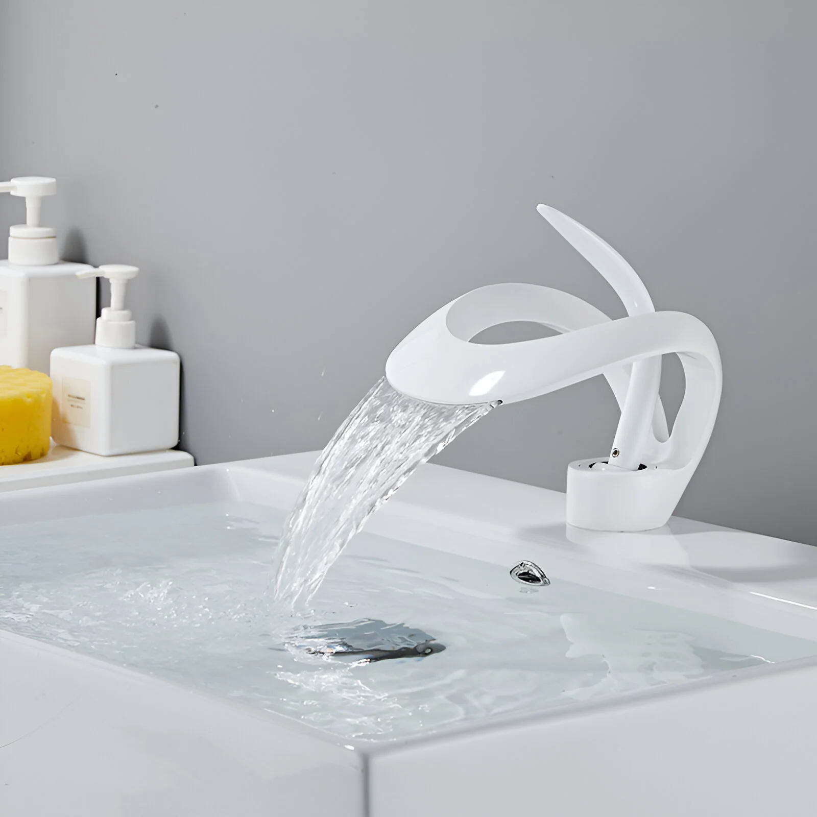 Odda - Modern Waterfall Bathroom Sink Faucet Single Hole Single Lever - Image 16