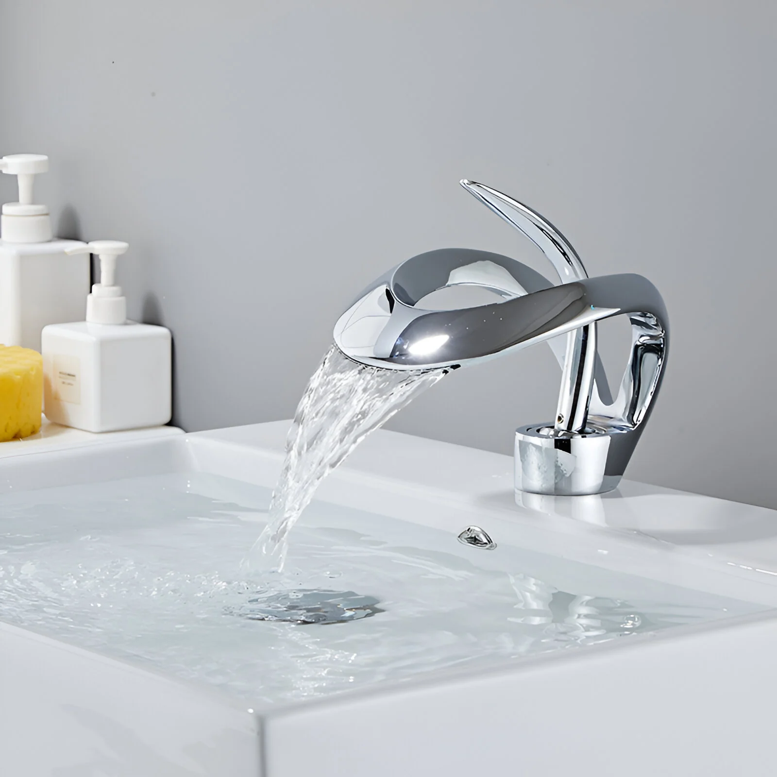 Odda - Modern Waterfall Bathroom Sink Faucet Single Hole Single Lever - Image 18