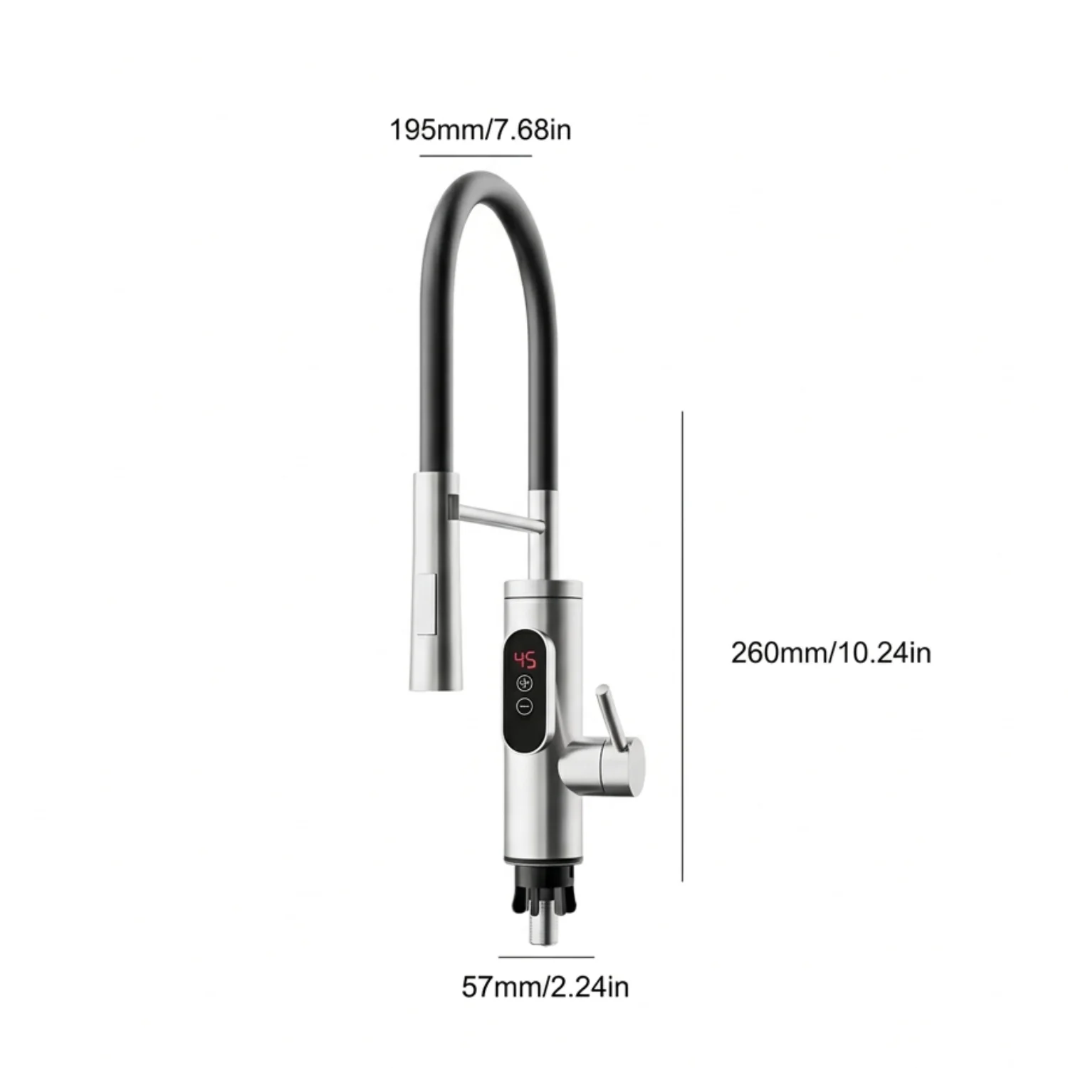 Oslo – Electric Water Heater 220V Instant Hot Water Faucet with Digital Display , Tankless Under-Sink Kitchen Tap, EU Plug - Image 11