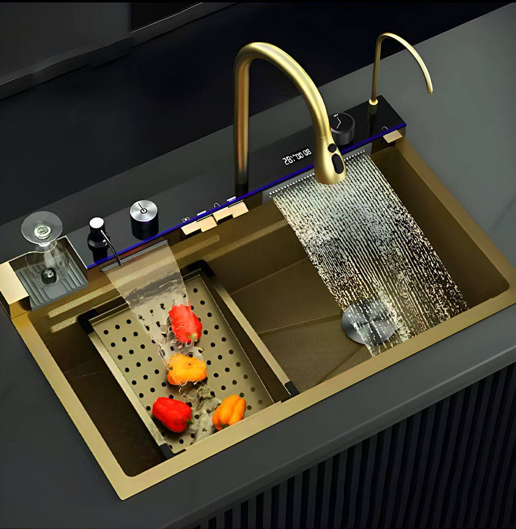 Ristafallet Pro - Smart Workstation Kitchen Sink Waterfall Stainless Steel Dish Basin - Image 13