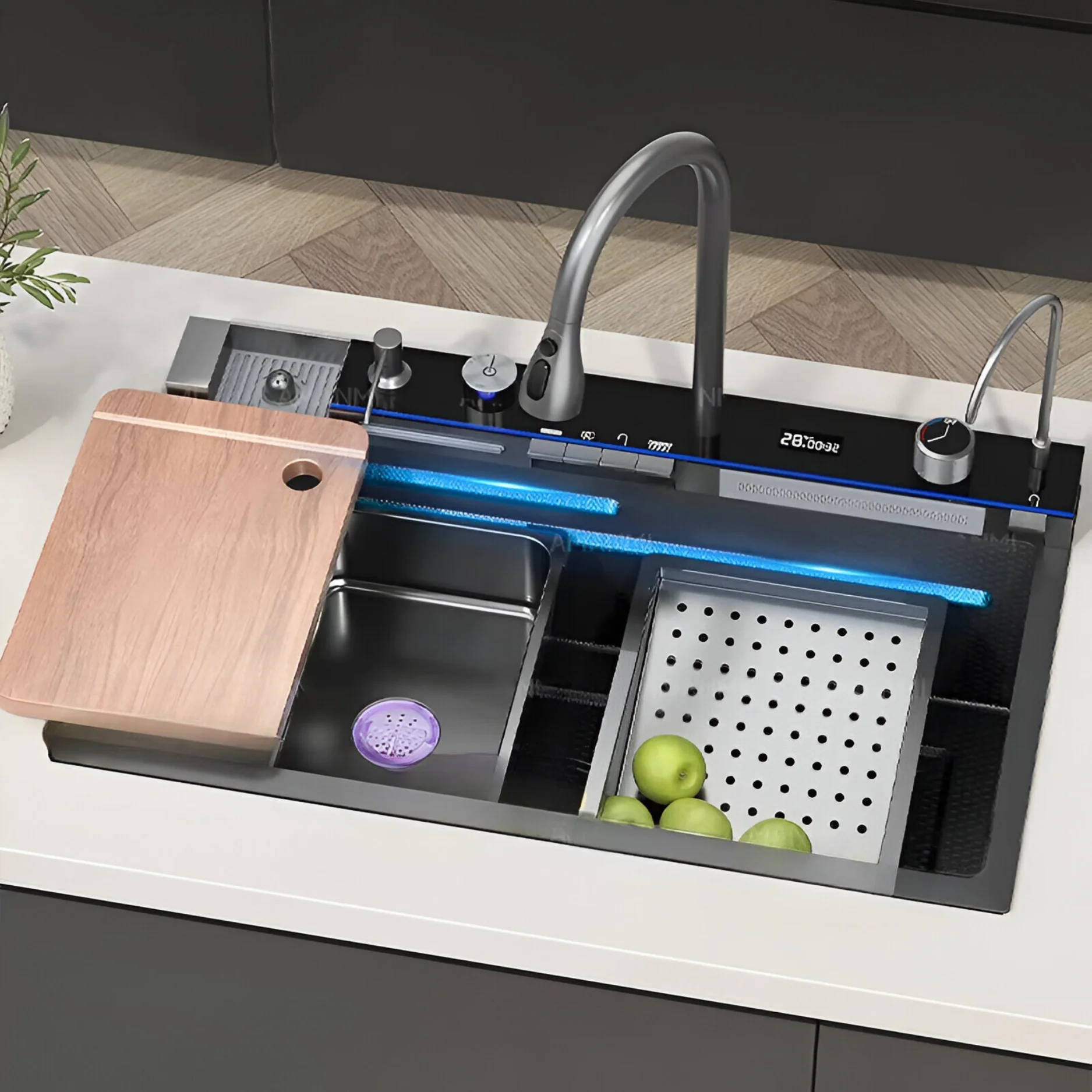 Ristafallet Pro - Smart Workstation Kitchen Sink Waterfall Stainless Steel Dish Basin - Image 3