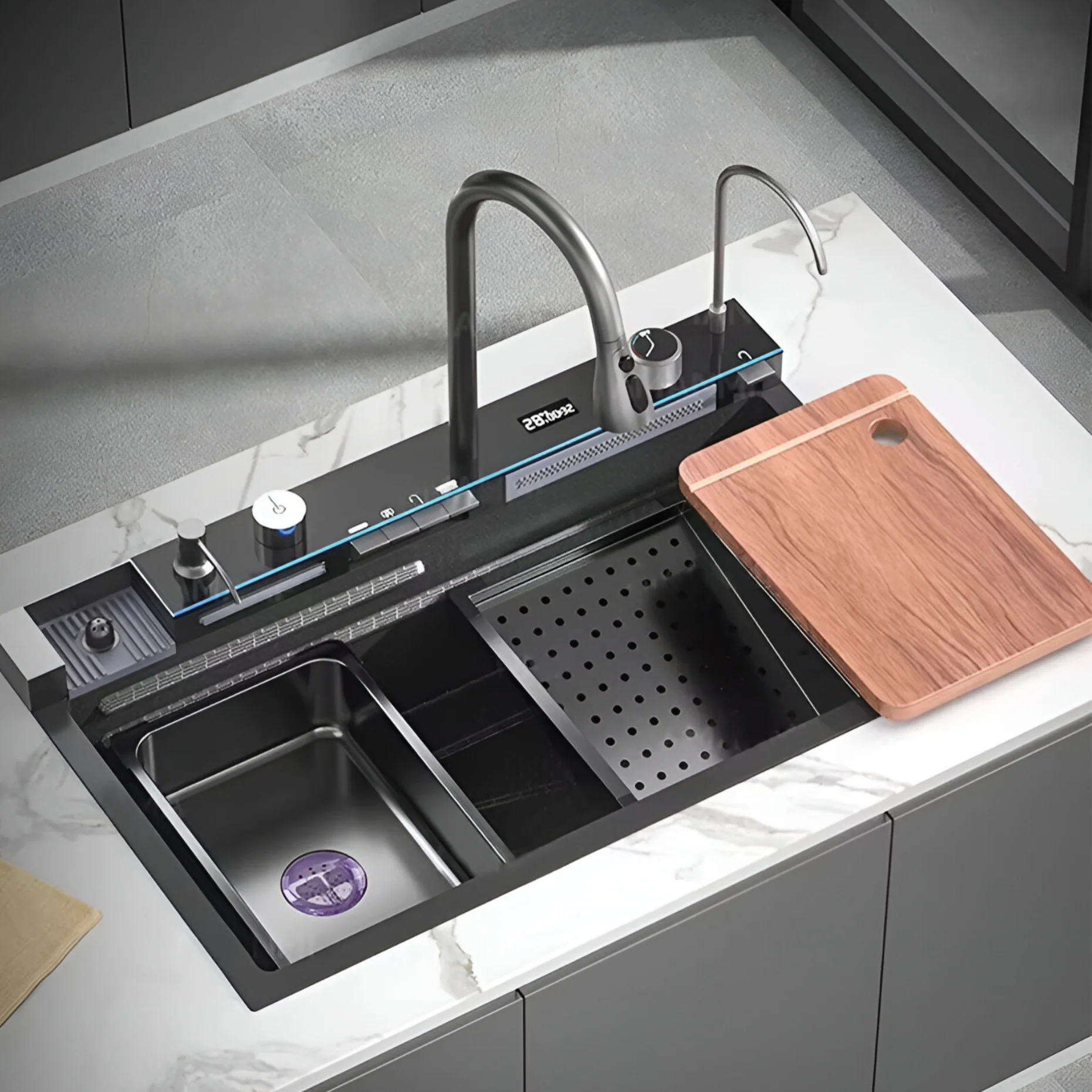 Ristafallet Pro - Smart Workstation Kitchen Sink Waterfall Stainless Steel Dish Basin - Image 7
