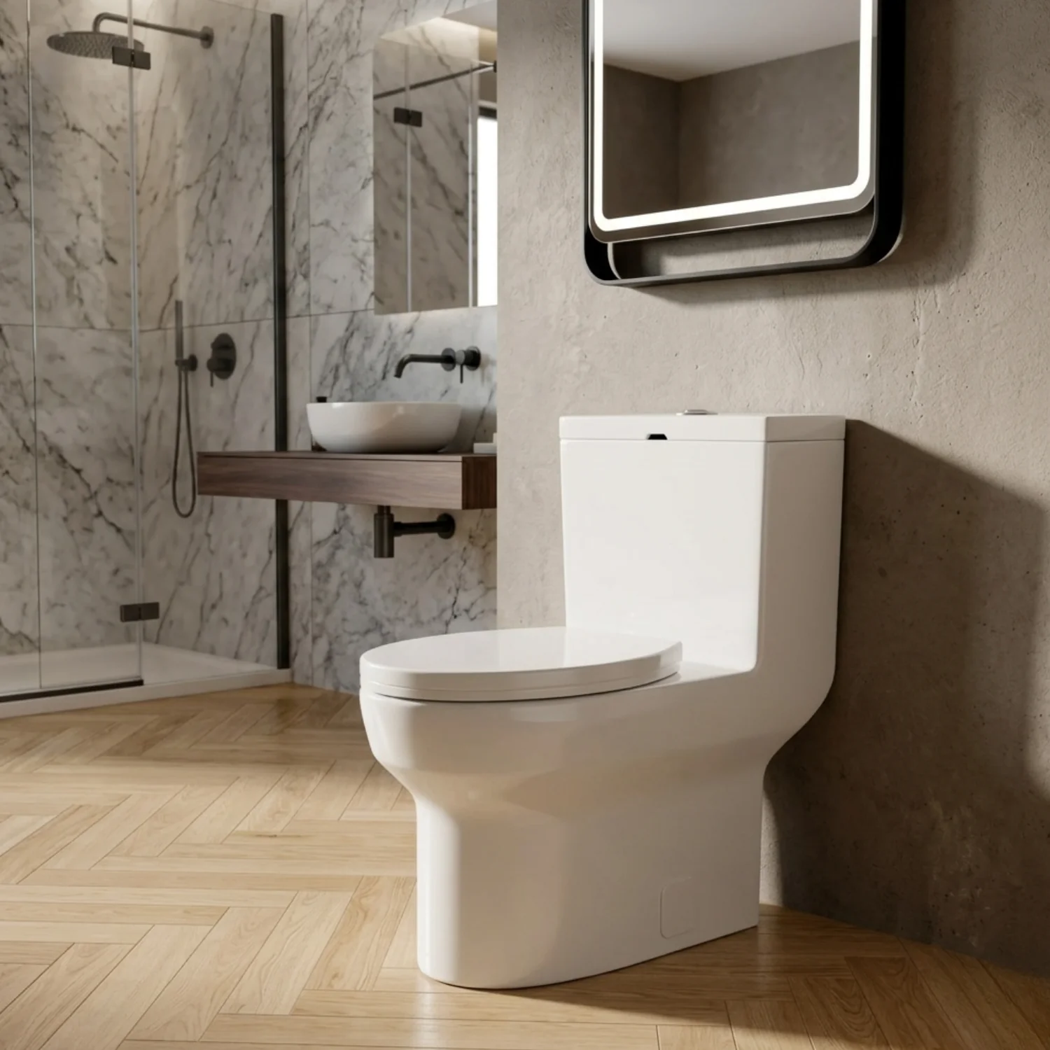 Roros – One-Piece Dual Flush Toilet with Soft-Close Seat & Concealed Tank - Image 4
