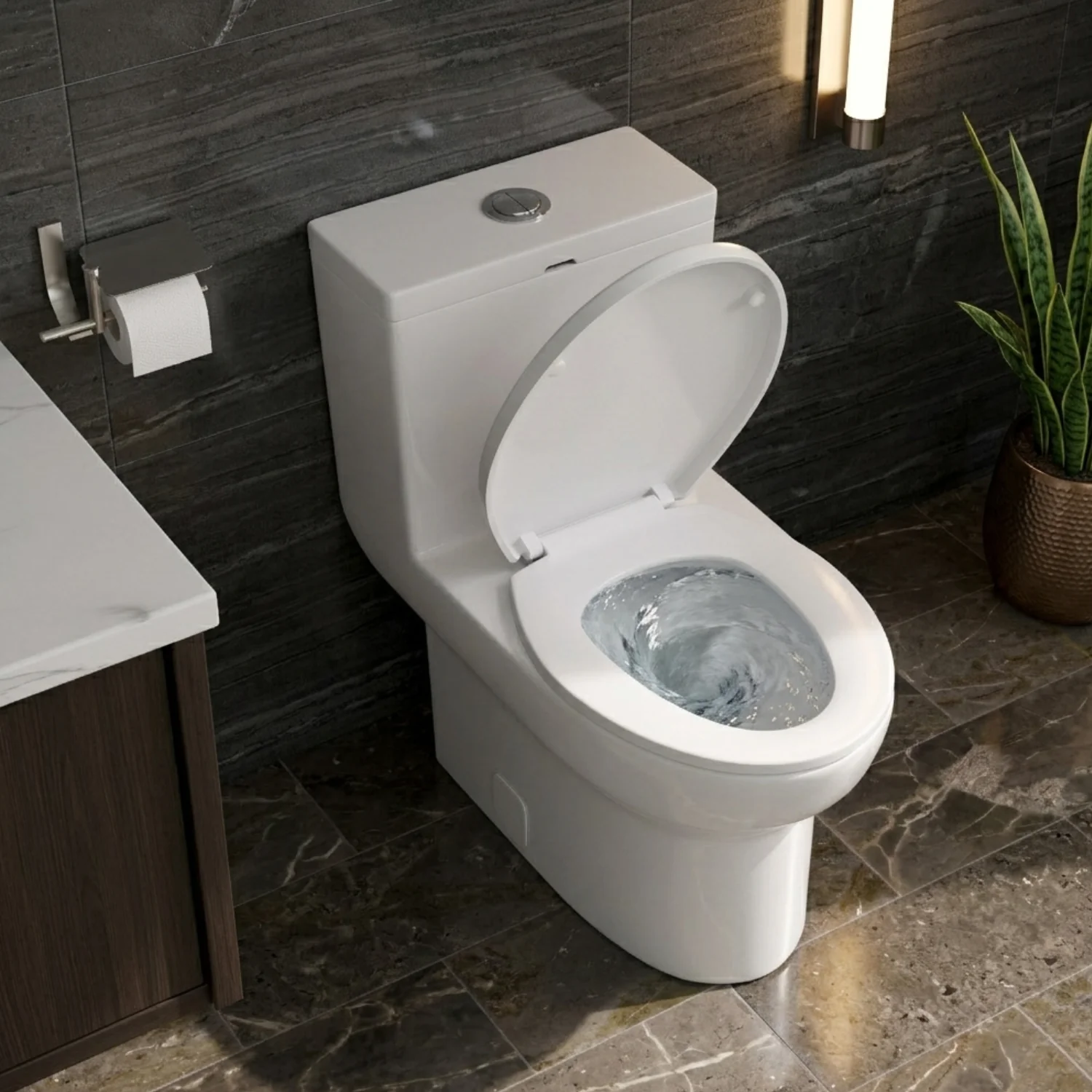 Roros – One-Piece Dual Flush Toilet with Soft-Close Seat & Concealed Tank - Image 6
