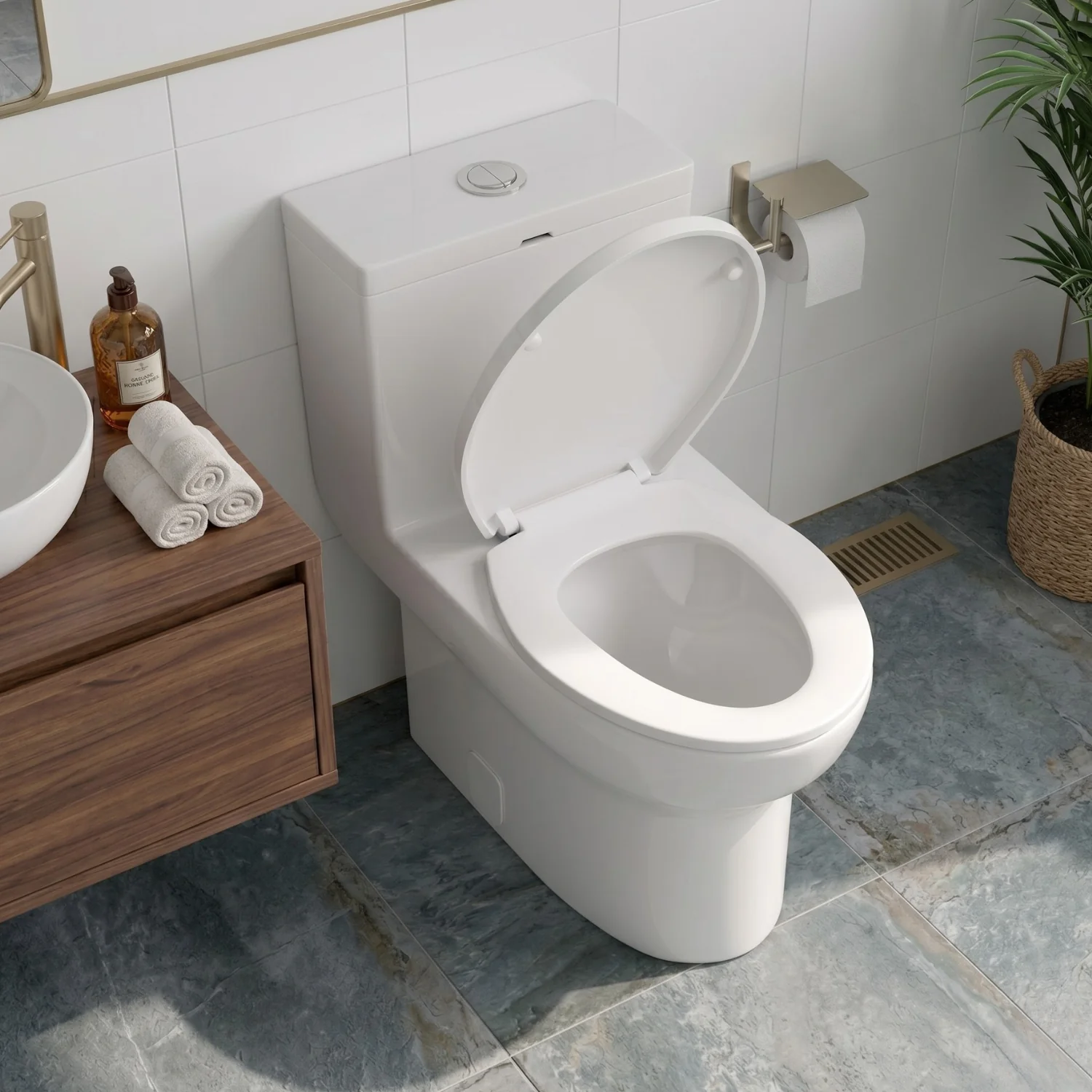 Roros – One-Piece Dual Flush Toilet with Soft-Close Seat & Concealed Tank - Image 7