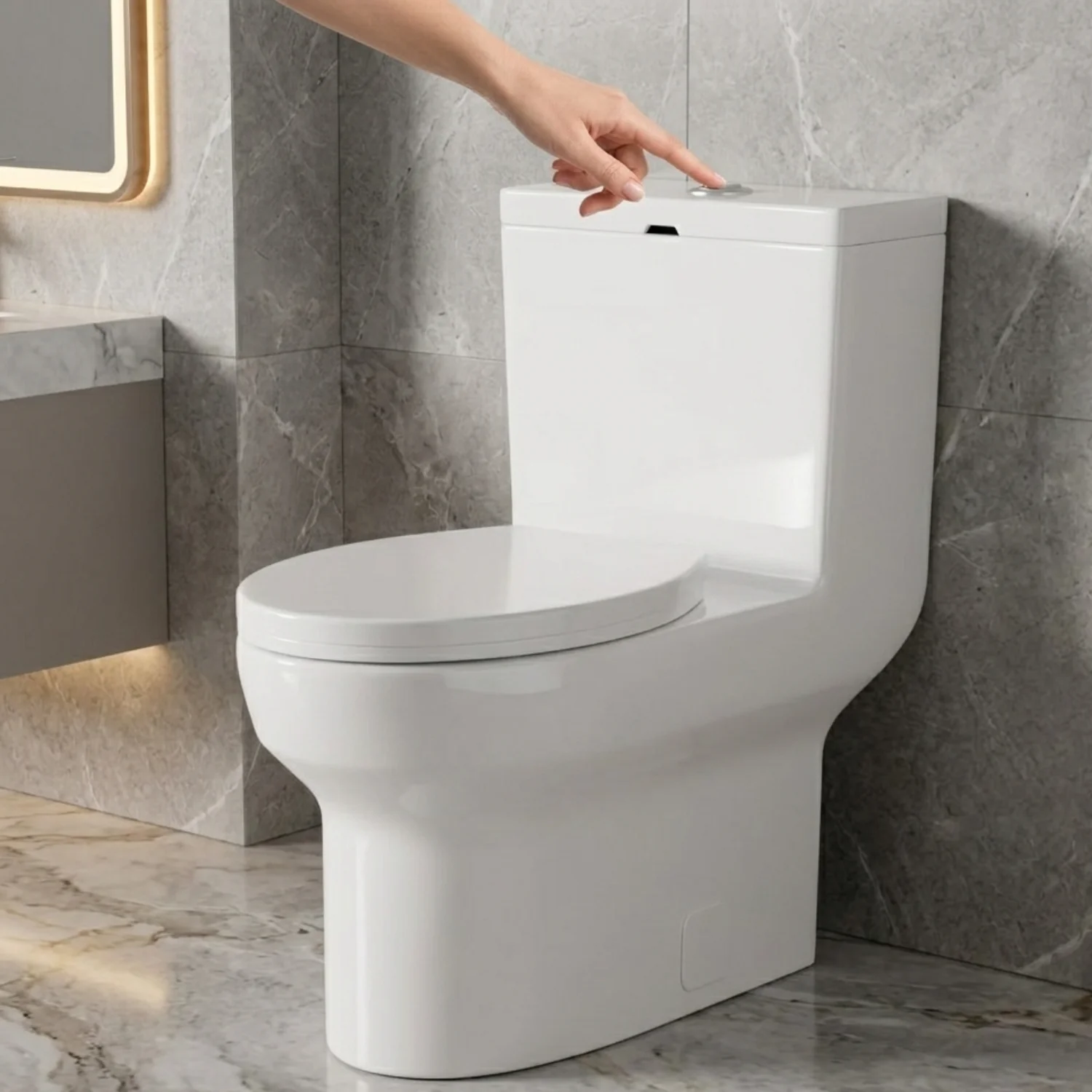 Roros – One-Piece Dual Flush Toilet with Soft-Close Seat & Concealed Tank - Image 8