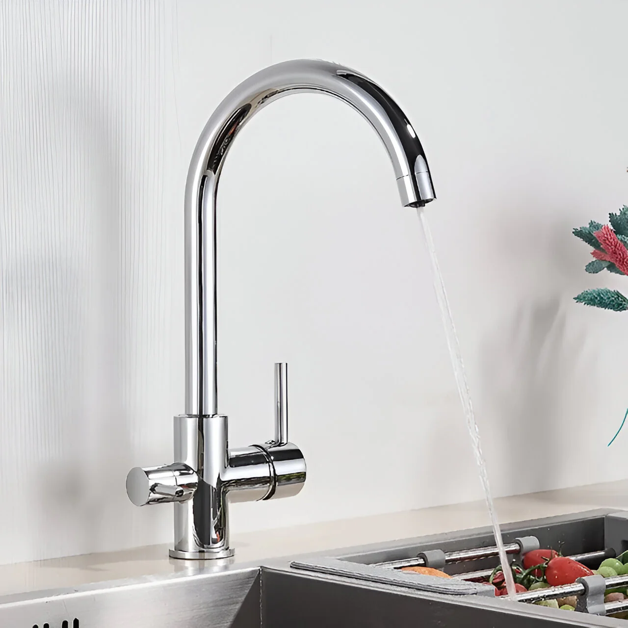 Sarpsborg - Three-Way Kitchen Faucet with Filter Tap Reverse Osmosis Compatible - Image 13