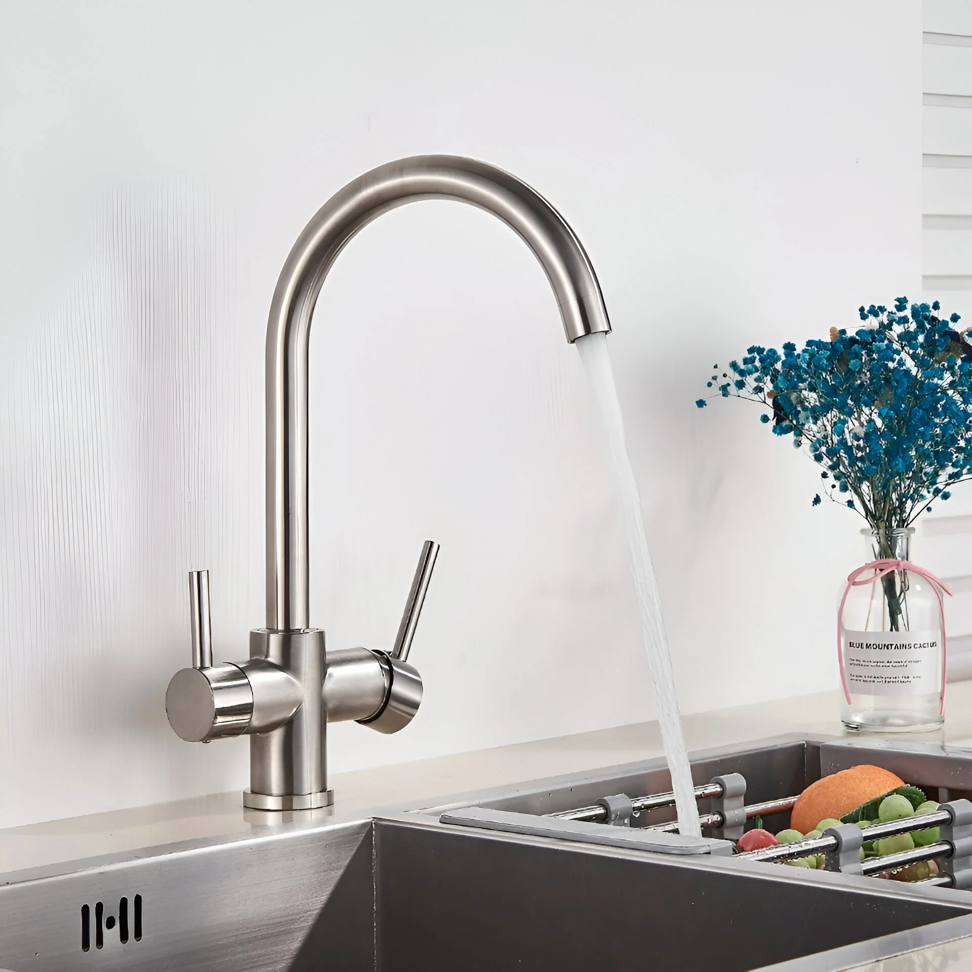 Sarpsborg - Three-Way Kitchen Faucet with Filter Tap Reverse Osmosis Compatible - Image 3