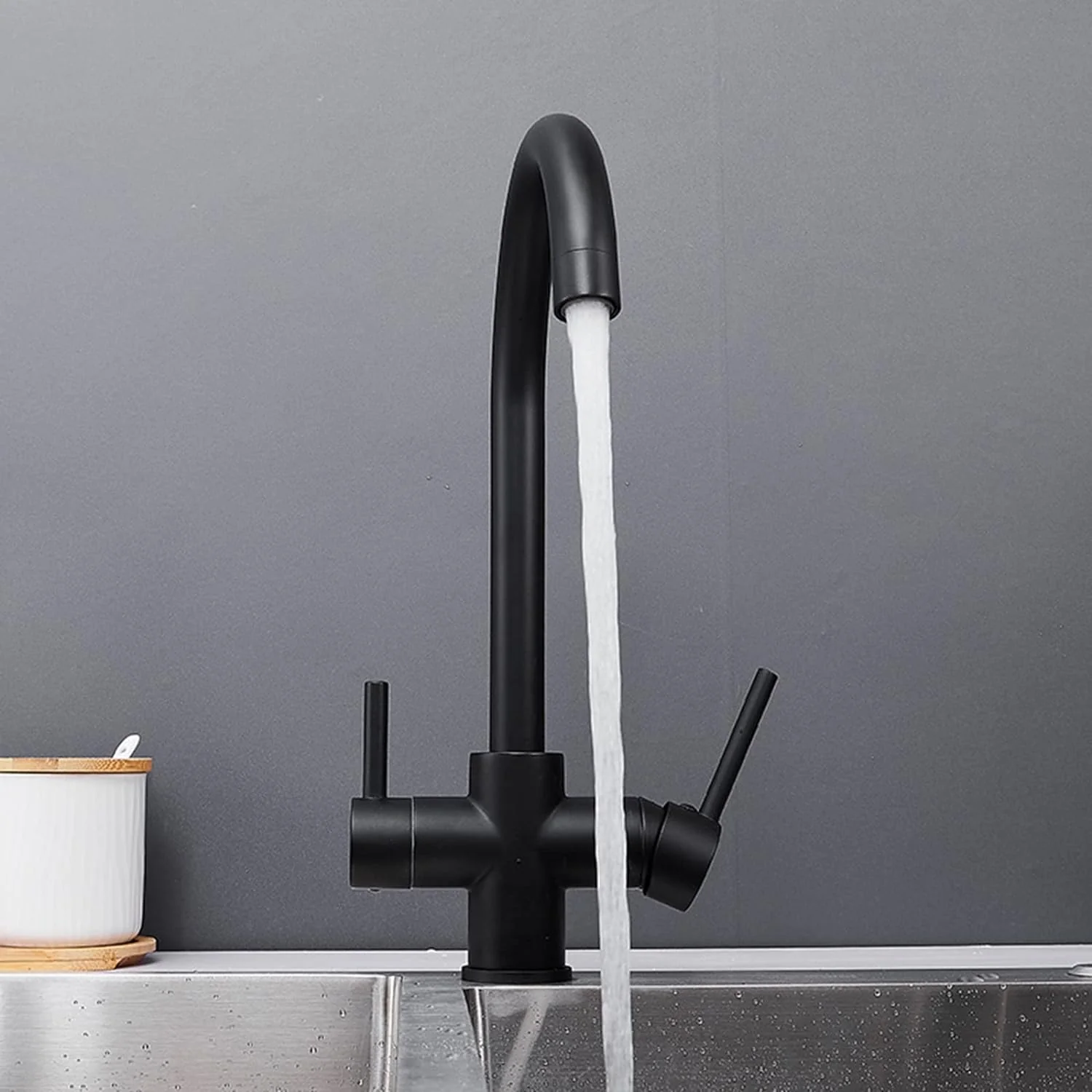 Sarpsborg - Three-Way Kitchen Faucet with Filter Tap Reverse Osmosis Compatible - Image 7