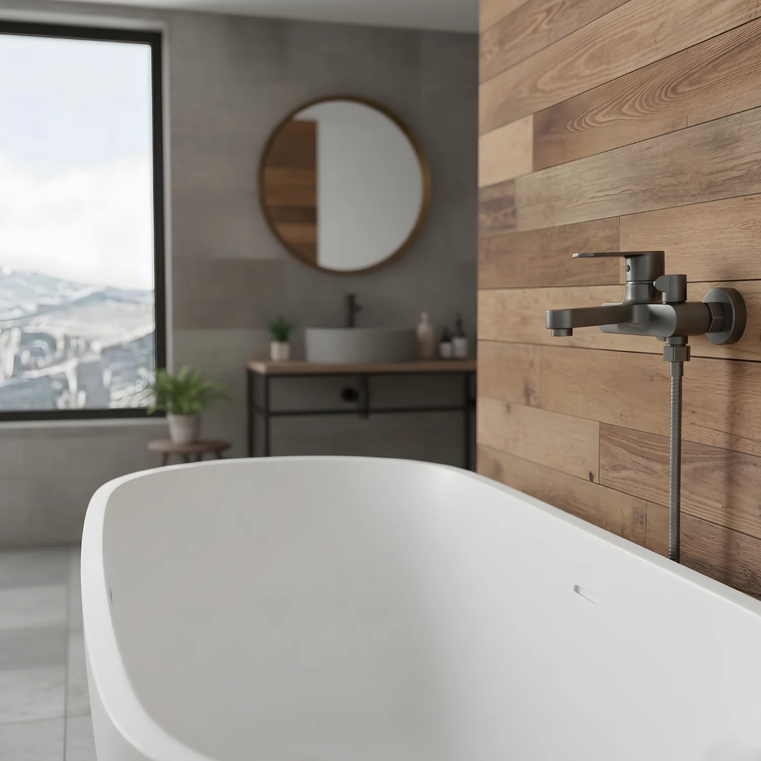 Siljan - 3-Way Shower Faucet Set with Diverter, Handheld Spray & Wall Mounted Mixer Valve - Image 3