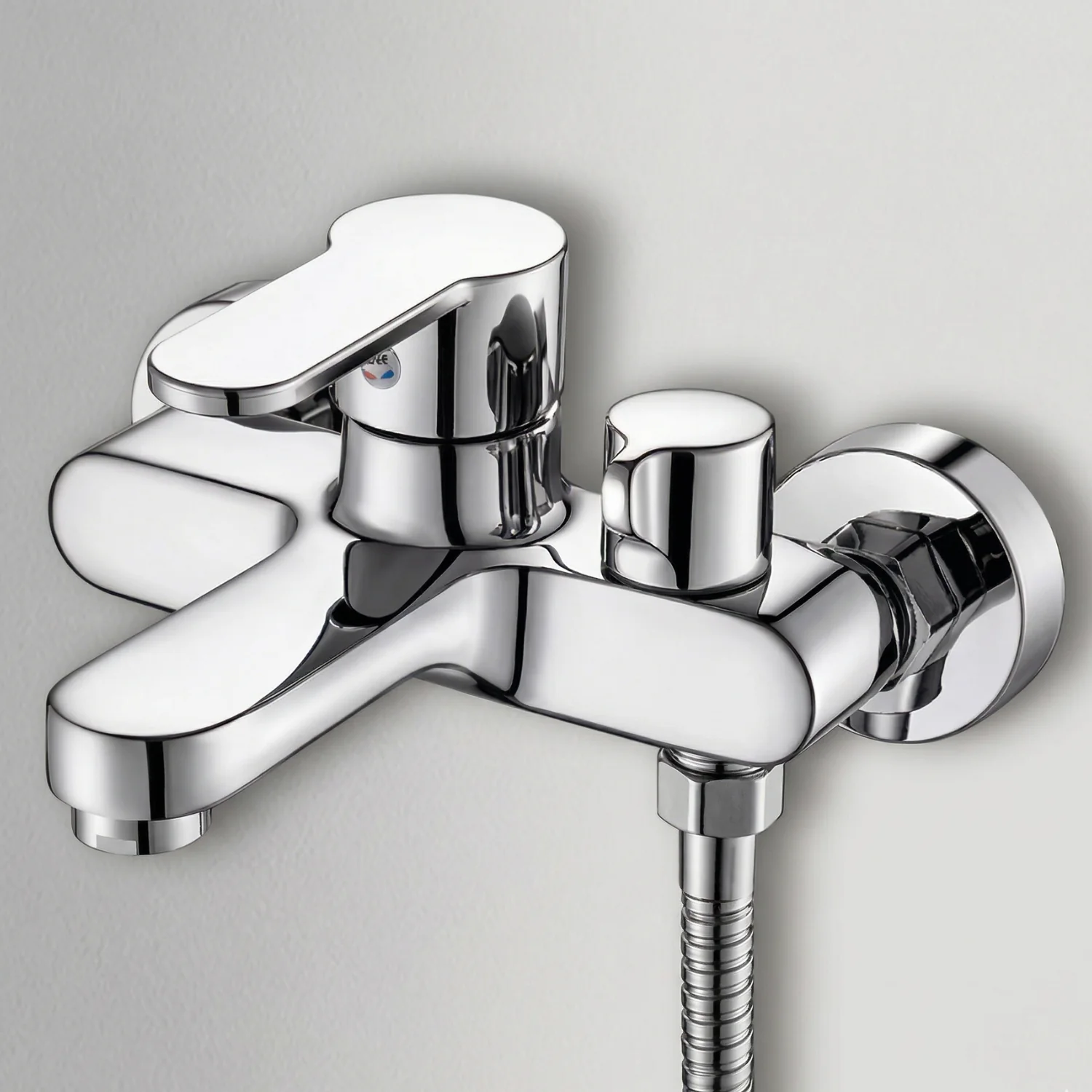 Siljan - 3-Way Shower Faucet Set with Diverter, Handheld Spray & Wall Mounted Mixer Valve - Image 4
