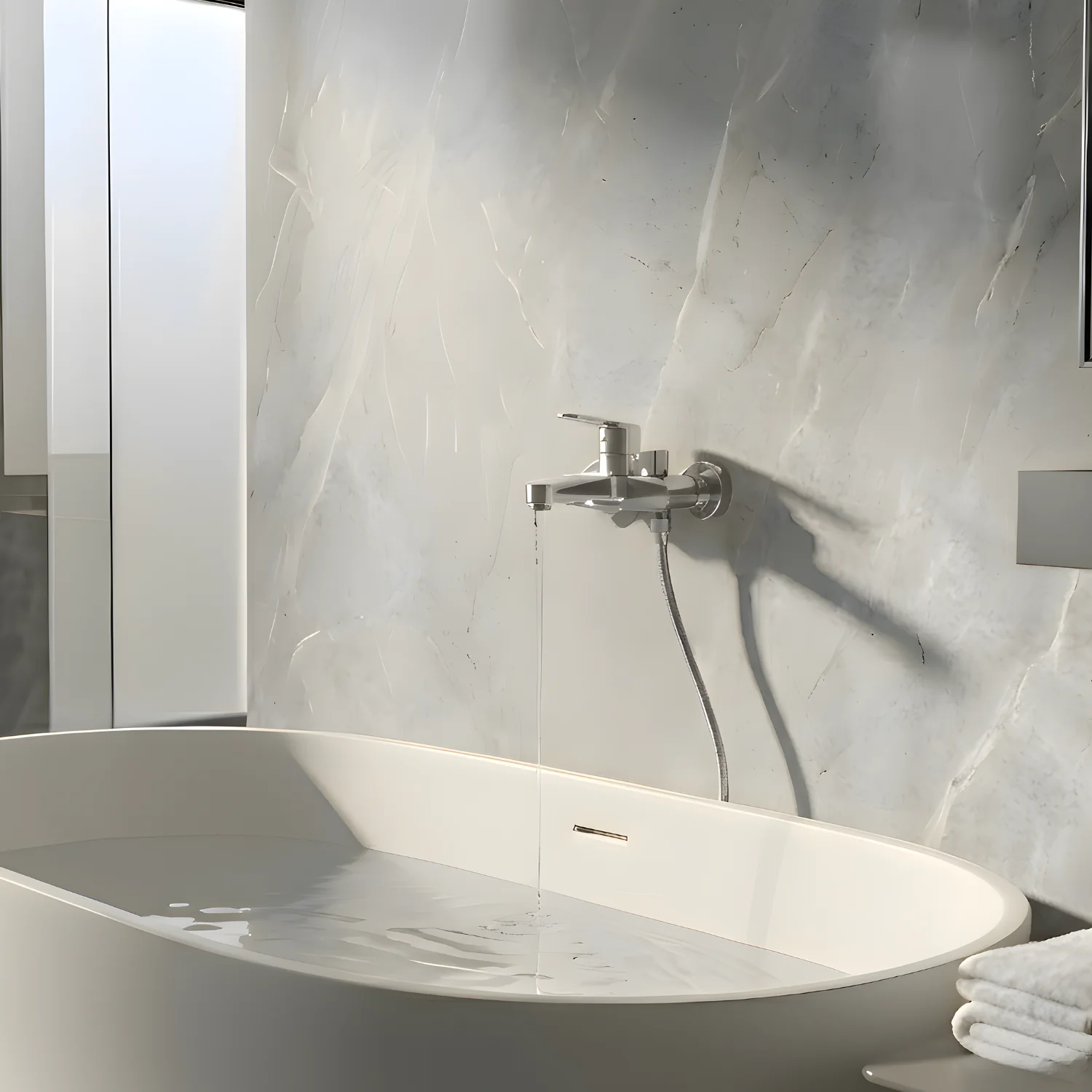 Siljan - 3-Way Shower Faucet Set with Diverter, Handheld Spray & Wall Mounted Mixer Valve - Image 5