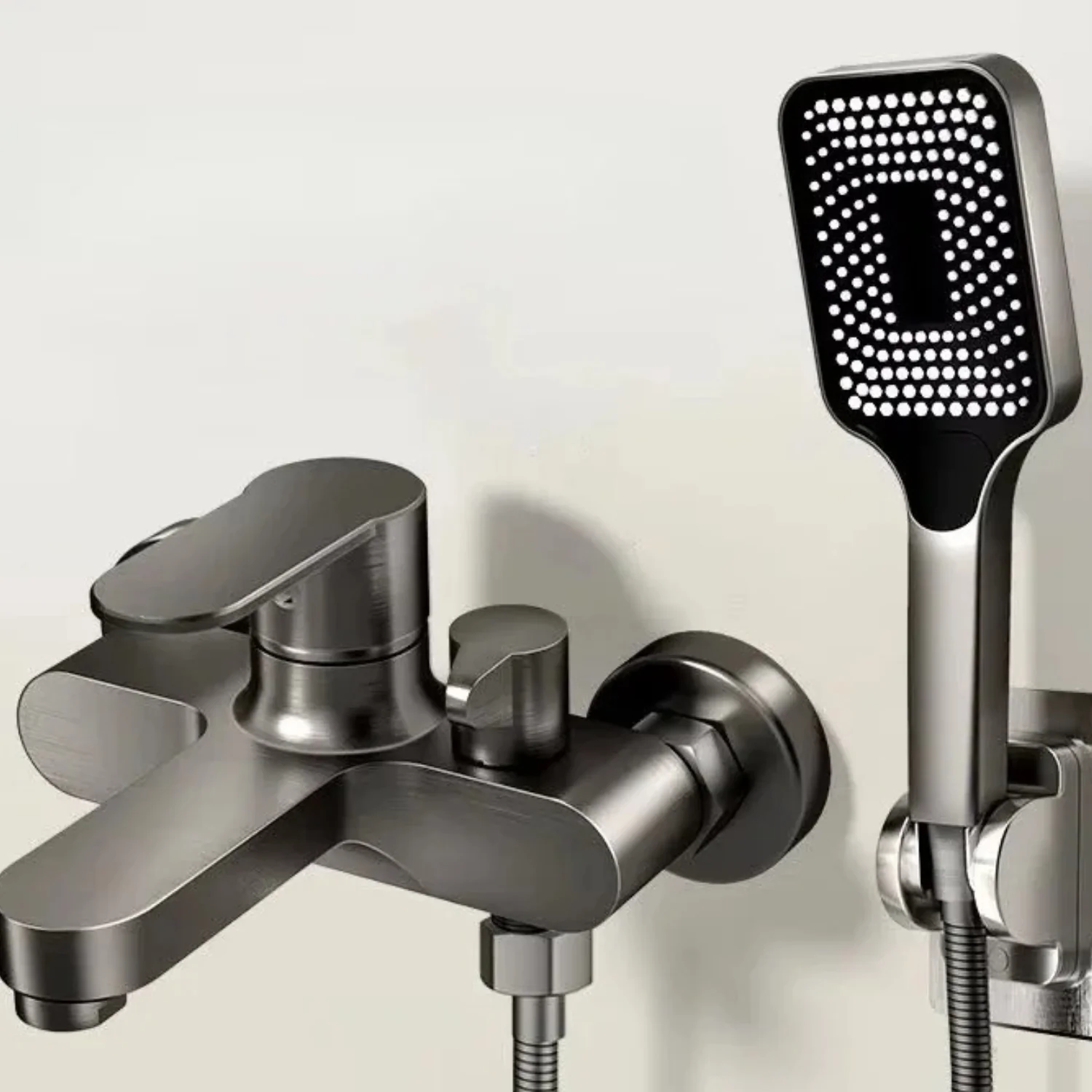 Siljan - 3-Way Shower Faucet Set with Diverter, Handheld Spray & Wall Mounted Mixer Valve - Image 7