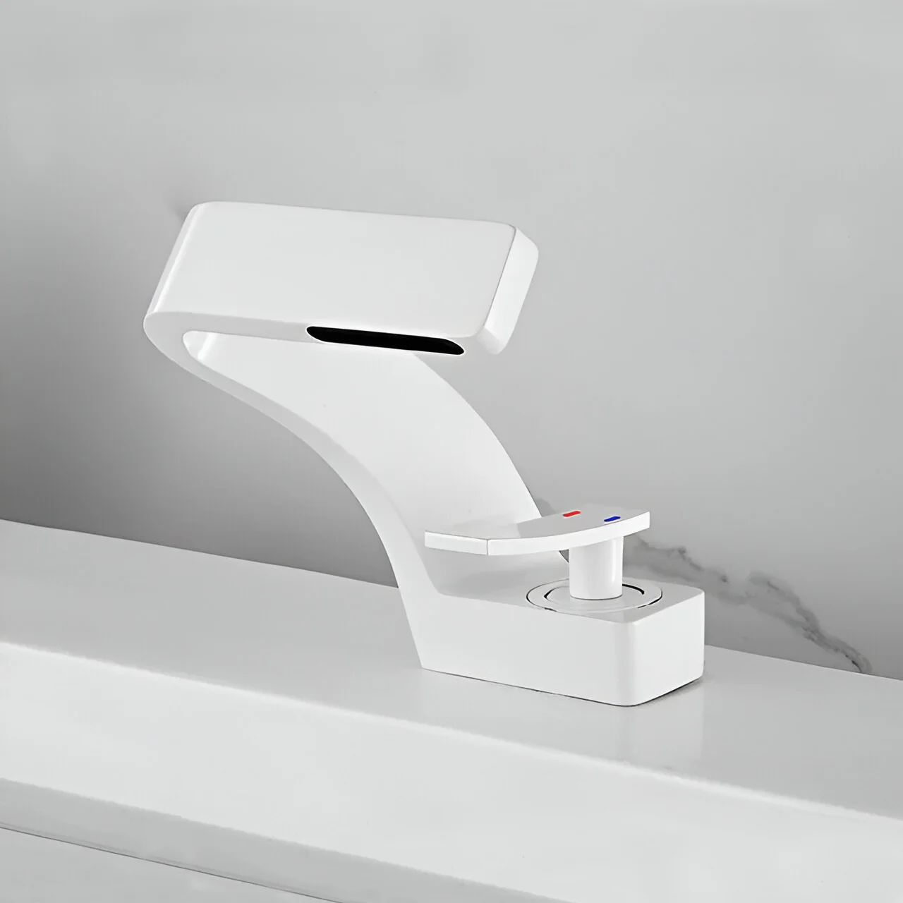 Solna - Waterfall Single Lever Brass Bathroom Sink Faucet - Image 12