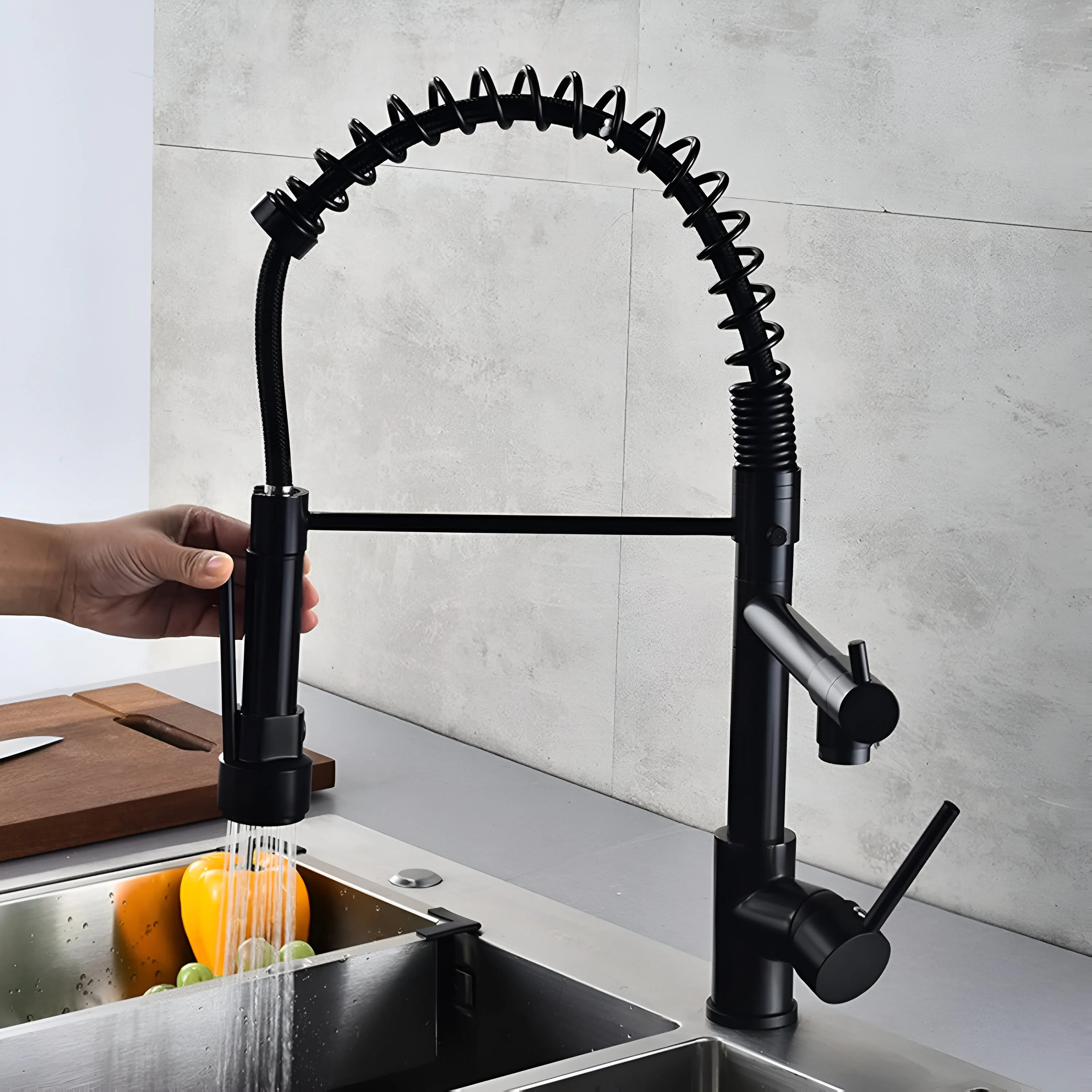 Stavanger - Professional Pull-Down Kitchen Faucet With High Arc - Image 3