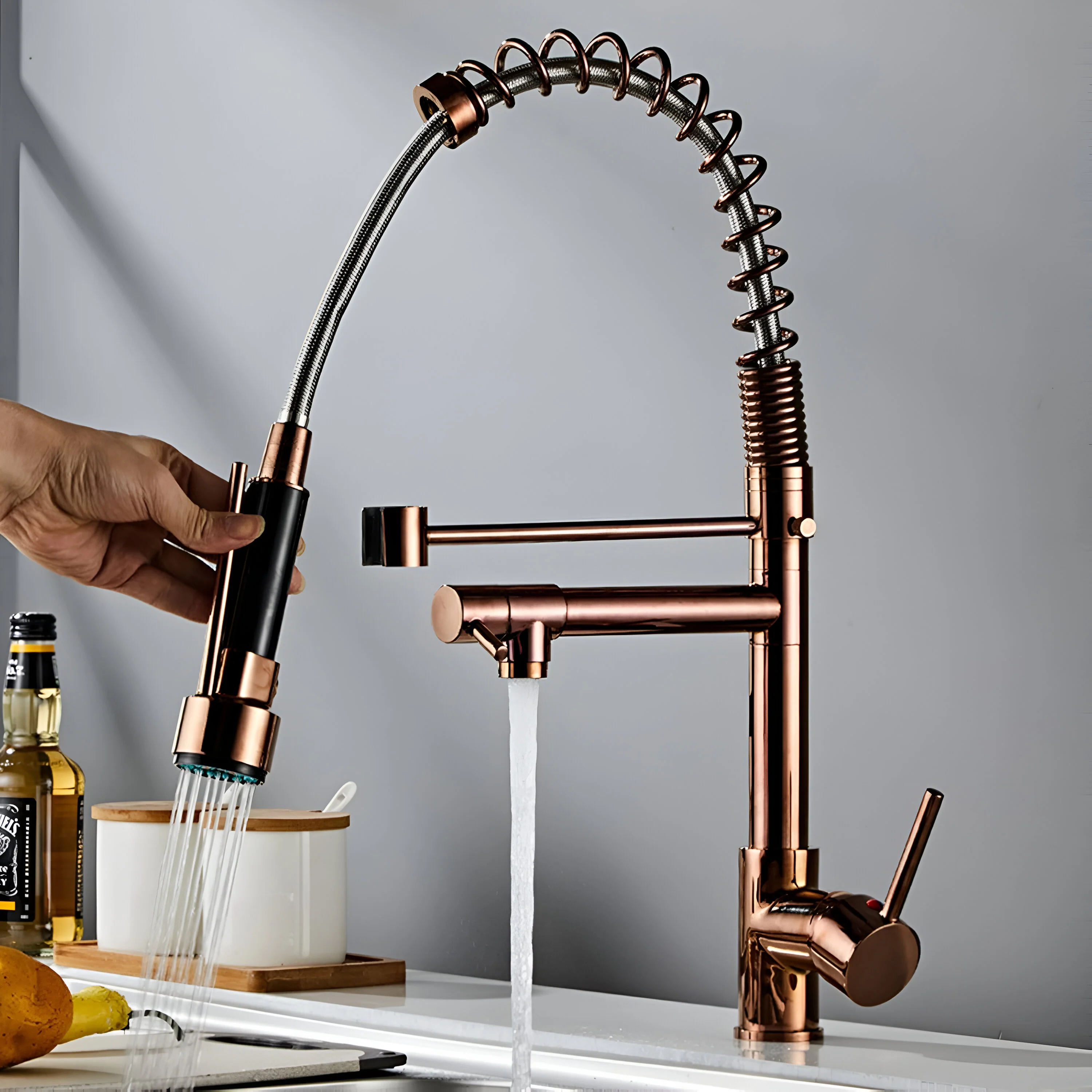 Stavanger - Professional Pull-Down Kitchen Faucet With High Arc - Image 4