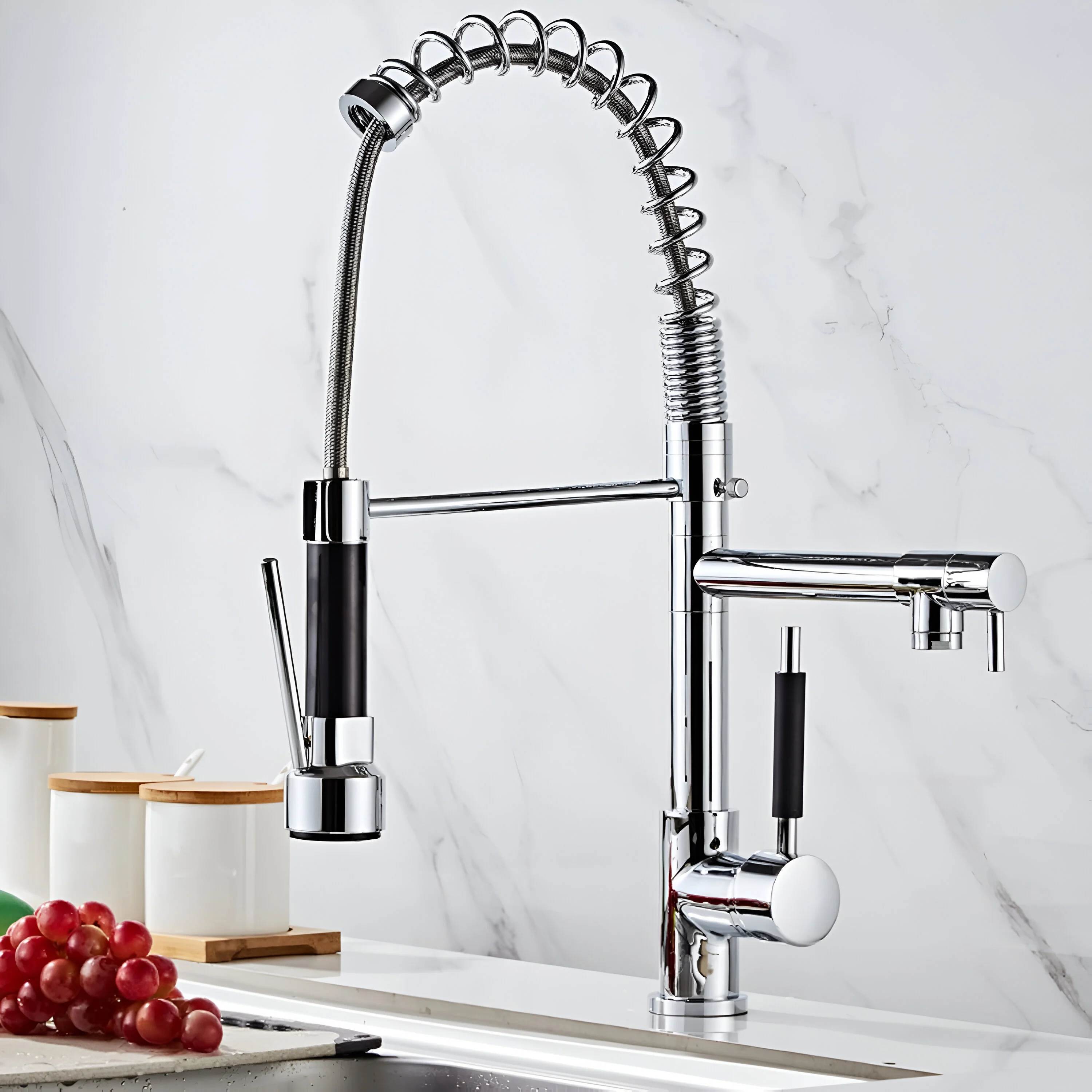 Stavanger - Professional Pull-Down Kitchen Faucet With High Arc - Image 5