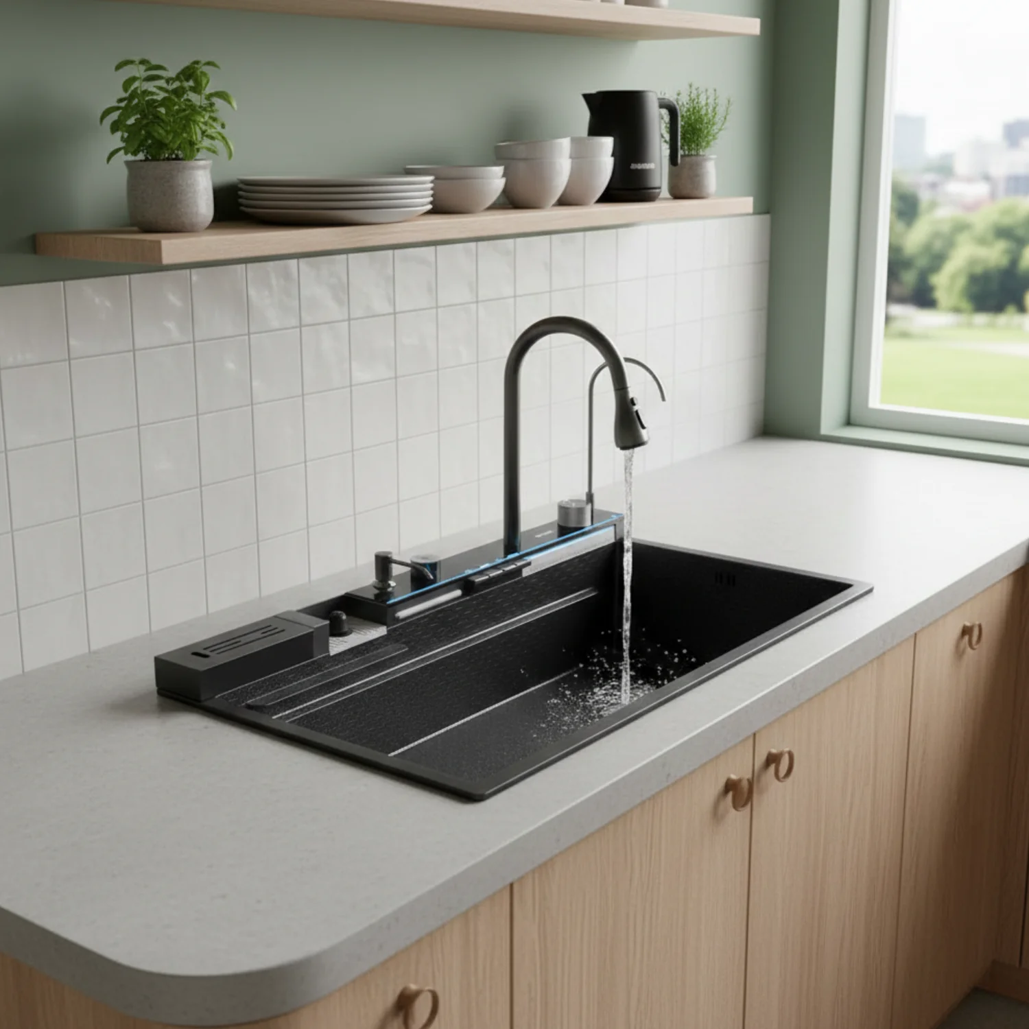 Steinkjer - 34" Digital Multifunctional Kitchen Sink - Image 3