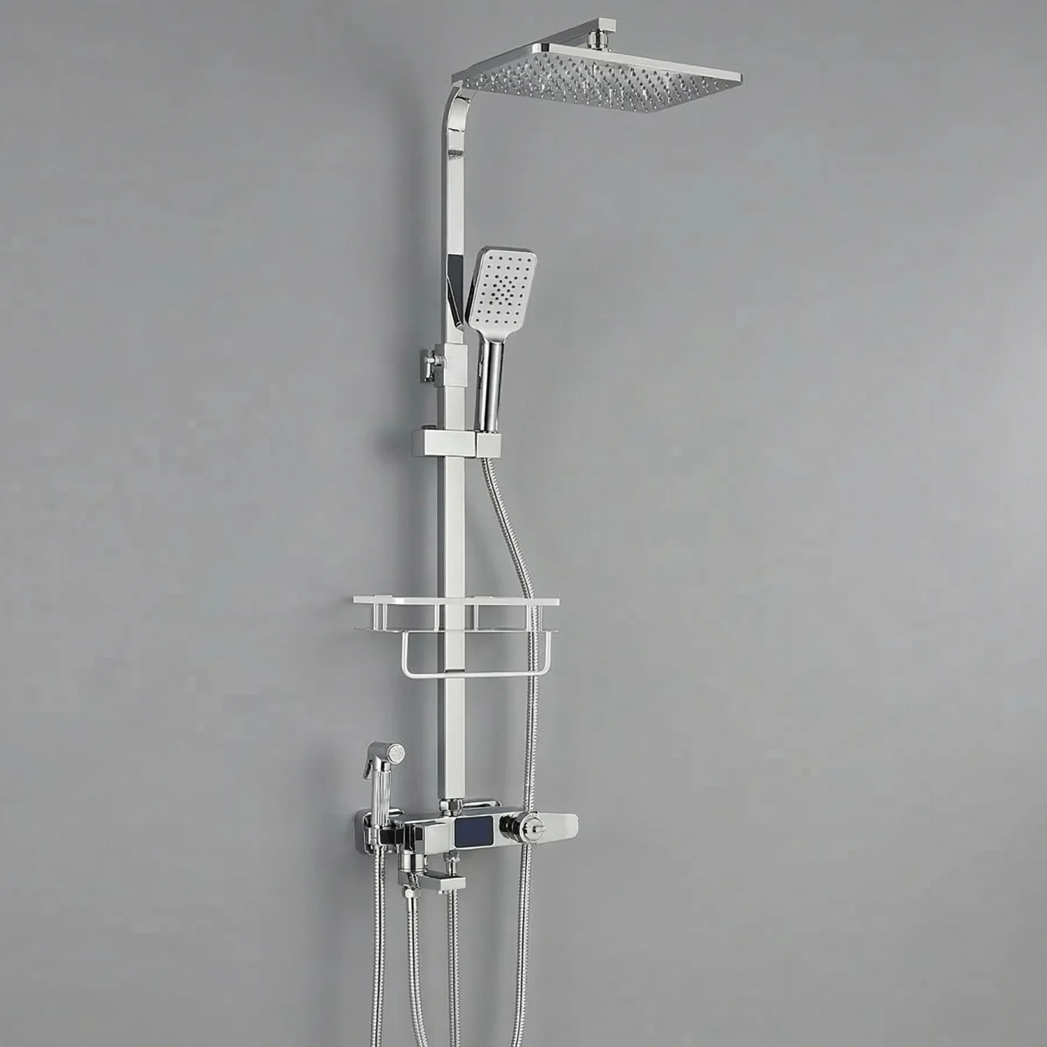 Torne - Digital Display Thermostatic Rainfall Shower System – 4 Way Bathroom Shower Set - Image 4