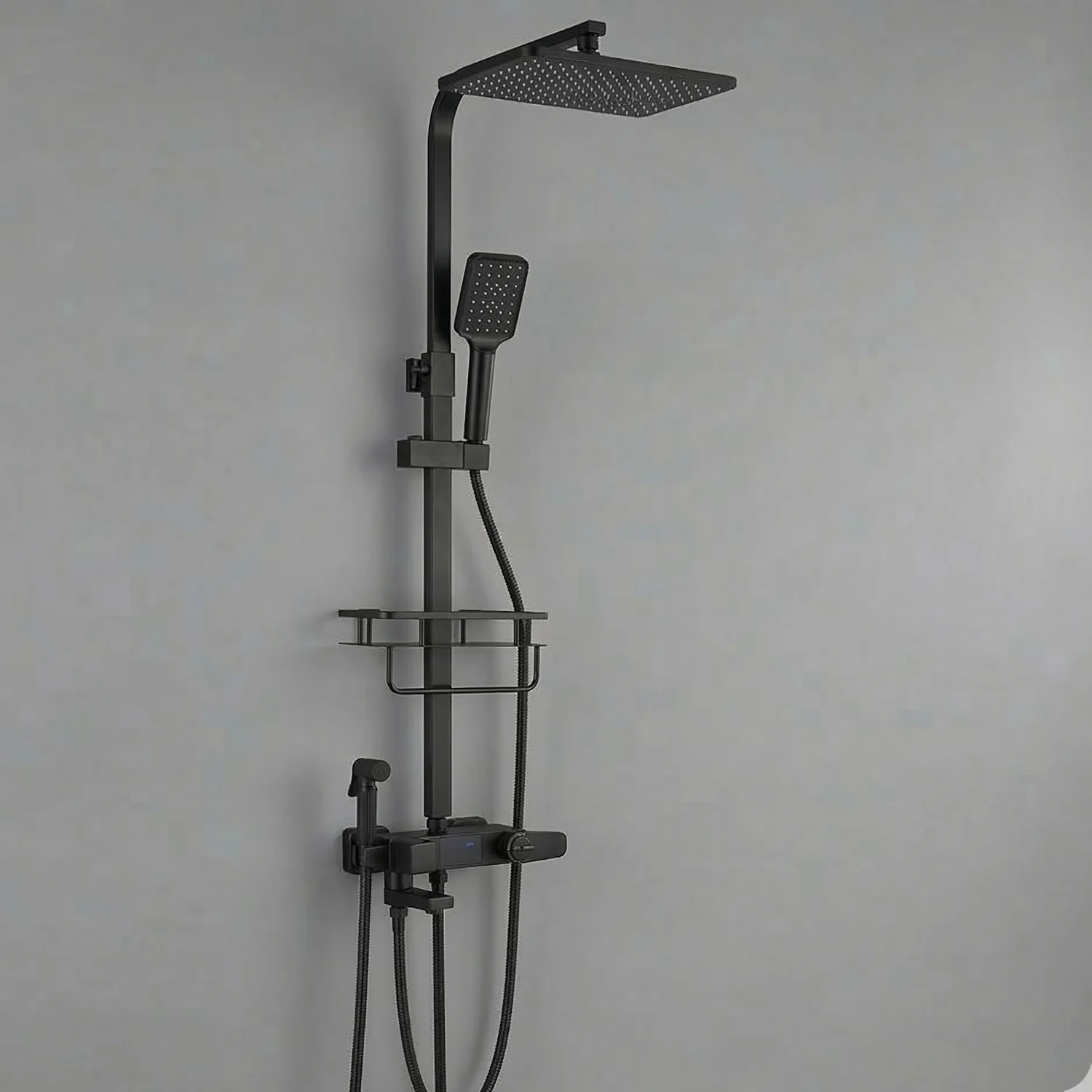 Torne - Digital Display Thermostatic Rainfall Shower System – 4 Way Bathroom Shower Set - Image 7