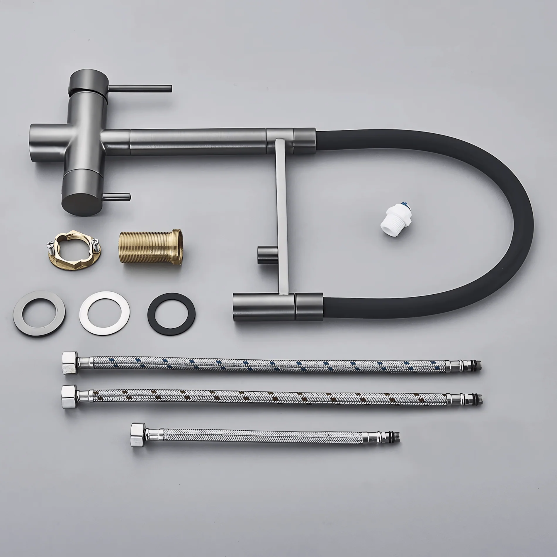 Trier - Three-Way Kitchen Faucet with Filter Tap Reverse Osmosis Compatible and Pull-Down Spout - Image 13