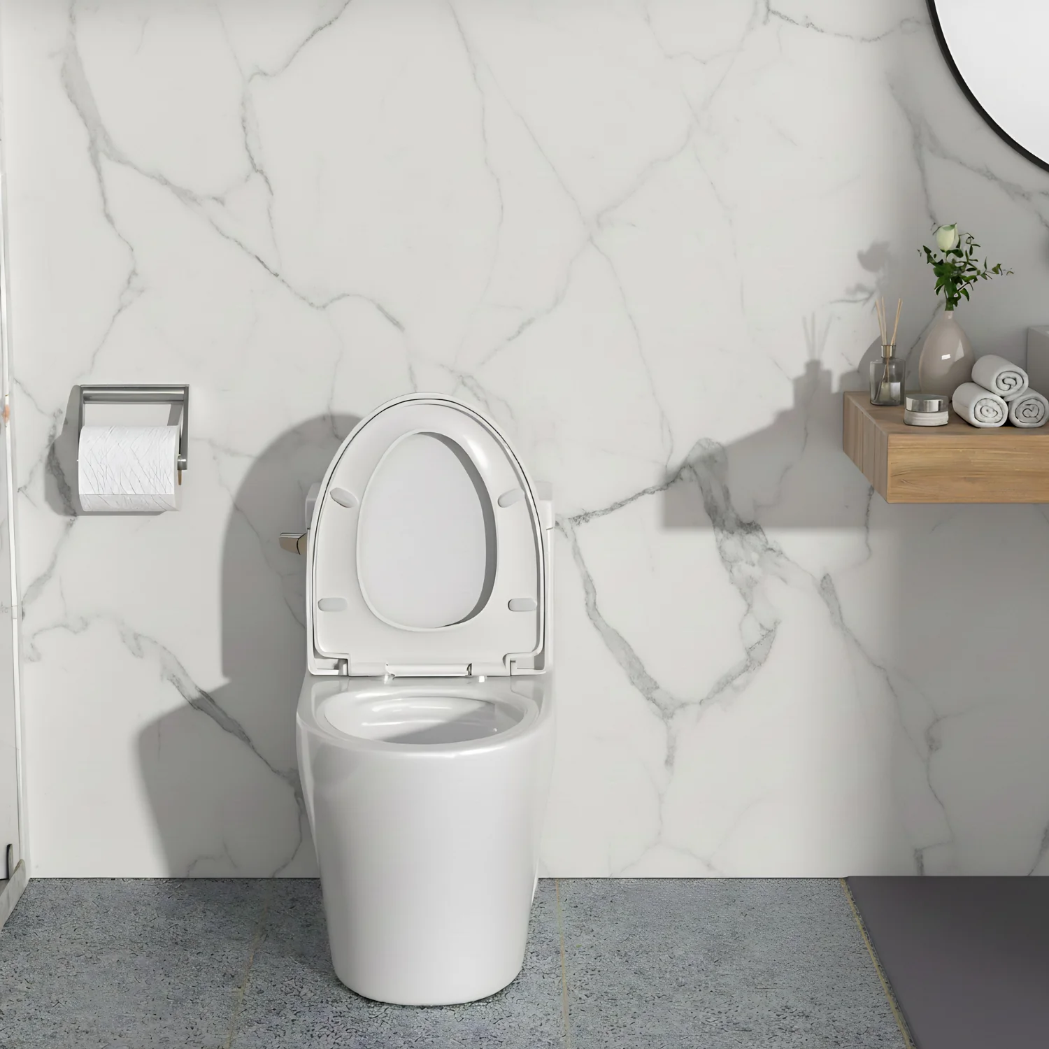 Ystad - One Piece Toilet with Single Flush Soft Closing Seat Concealed Tank Elongated Bowl Floor - Image 11